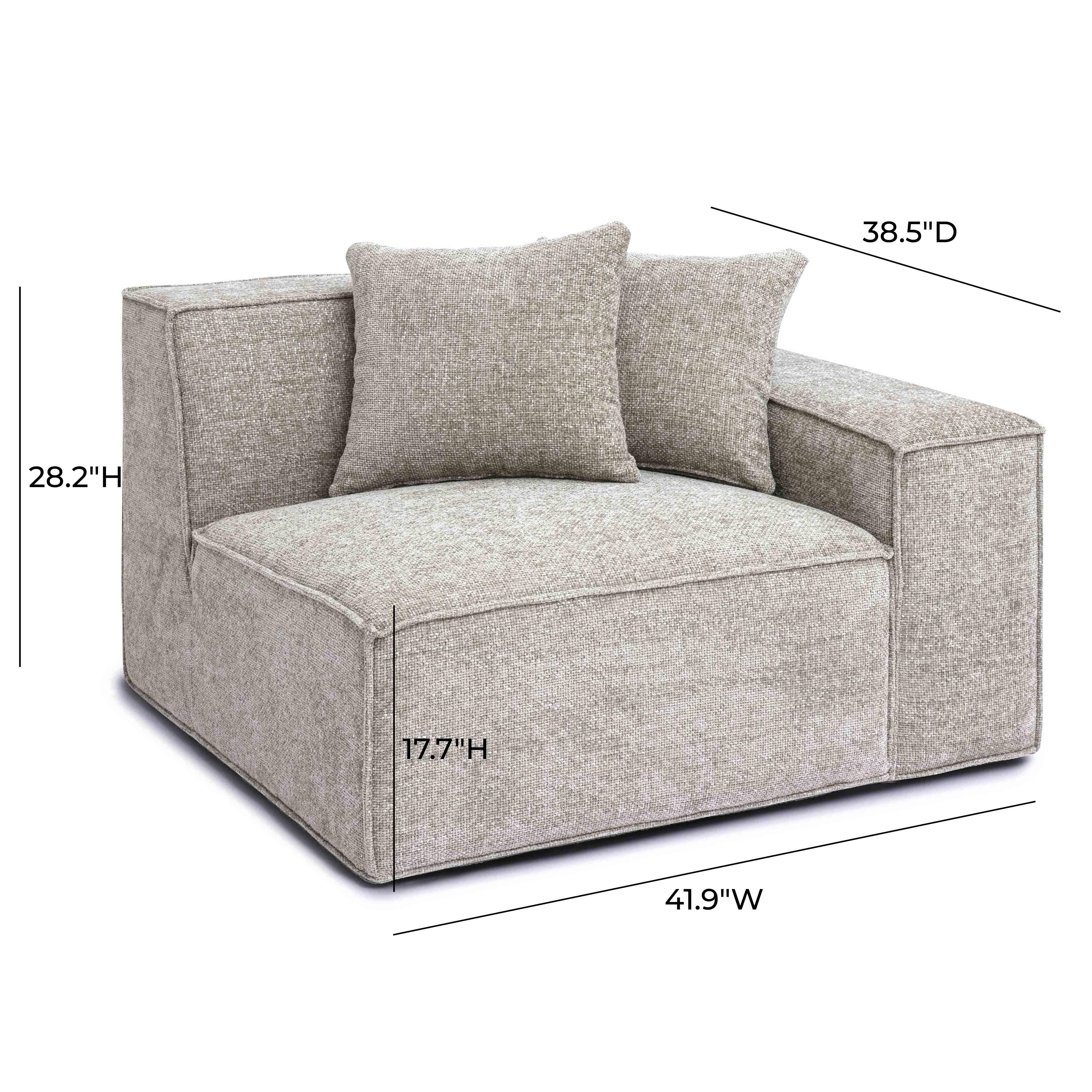 Mindy Chenille Basketweave Modular Corner Chair 60 Mindy Chenille Basketweave Modular Corner Chair