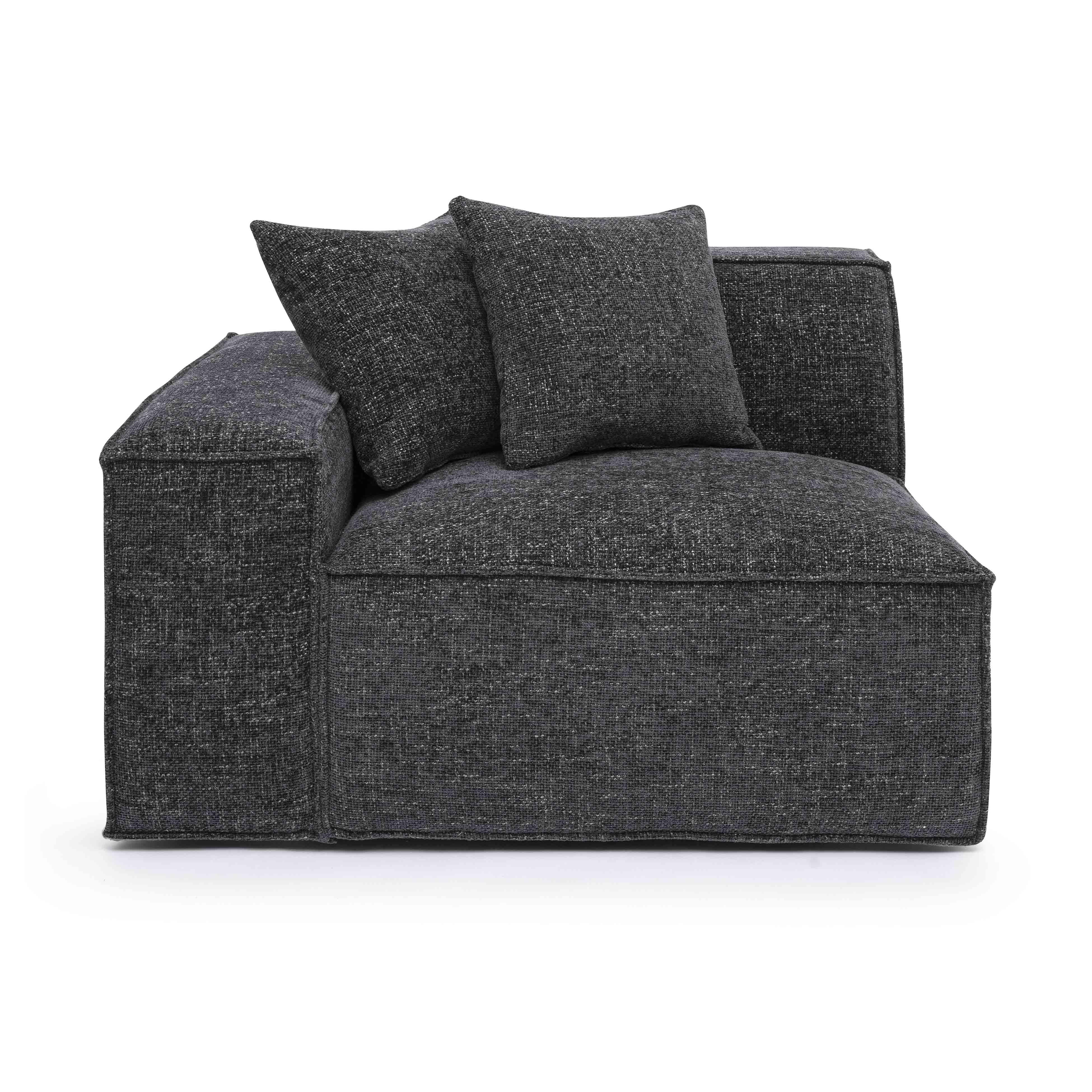 Mindy Chenille Basketweave Modular Corner Chair 62 Mindy Chenille Basketweave Modular Corner Chair