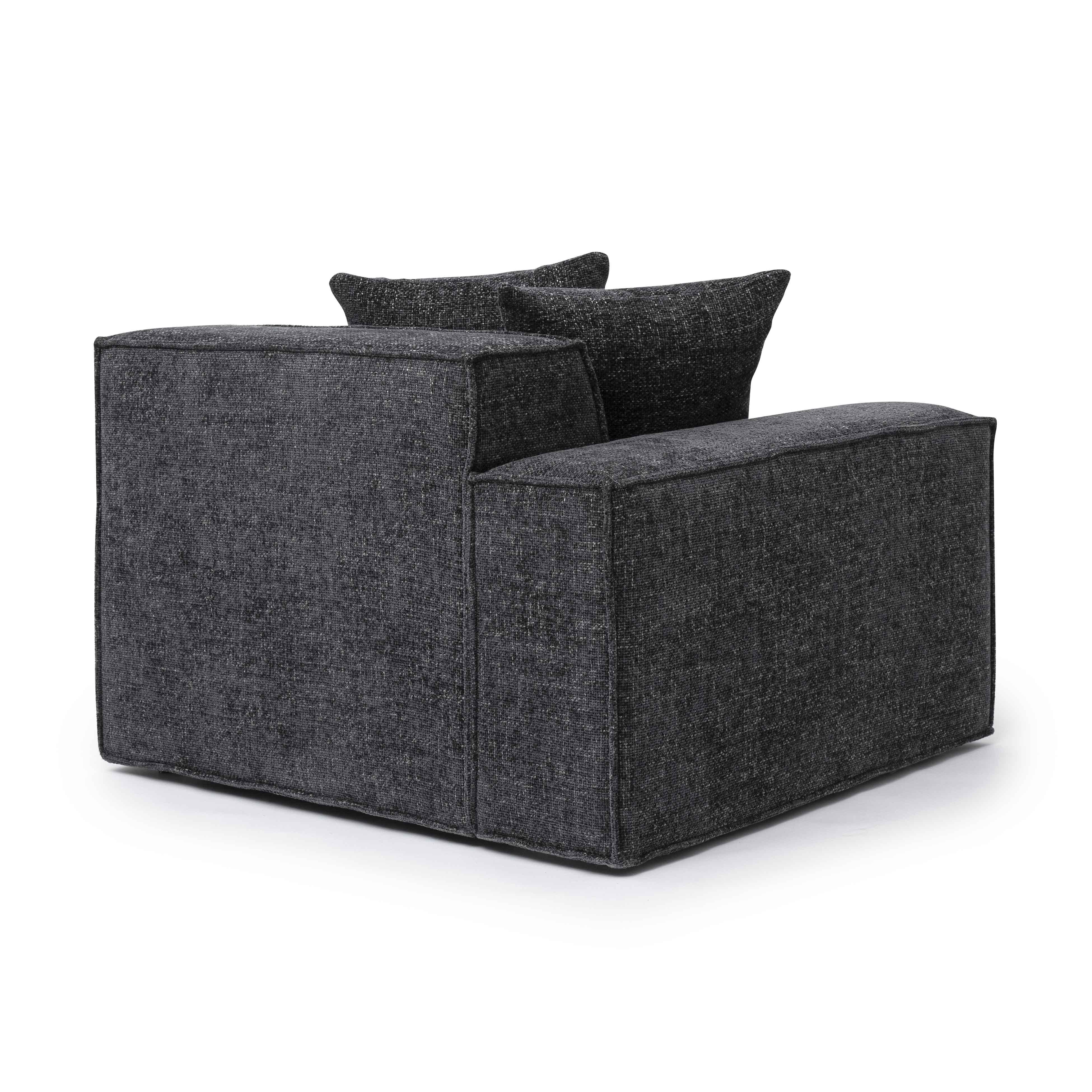 Mindy Chenille Basketweave Modular Corner Chair 64 Mindy Chenille Basketweave Modular Corner Chair
