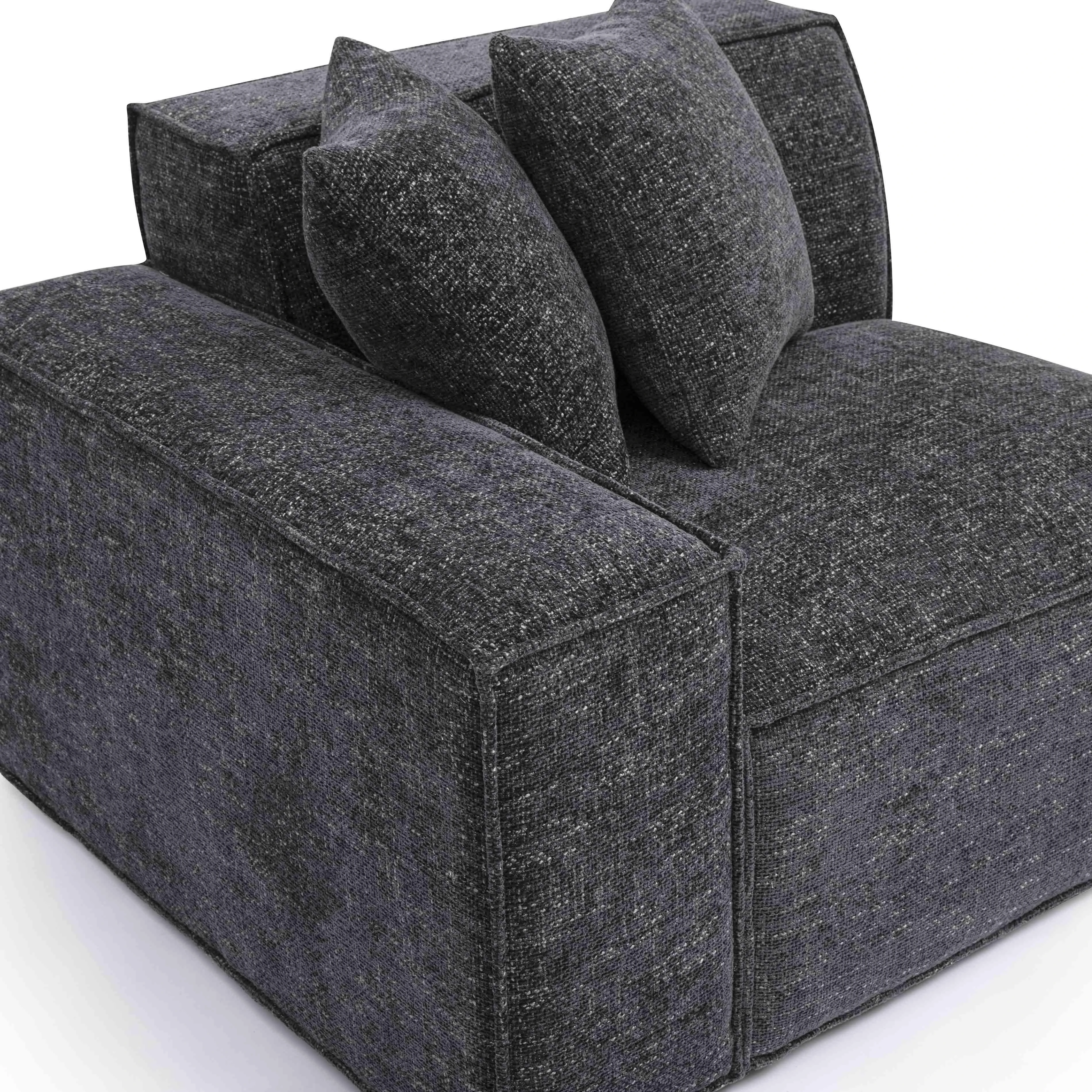 Mindy Chenille Basketweave Modular Corner Chair 65 Mindy Chenille Basketweave Modular Corner Chair
