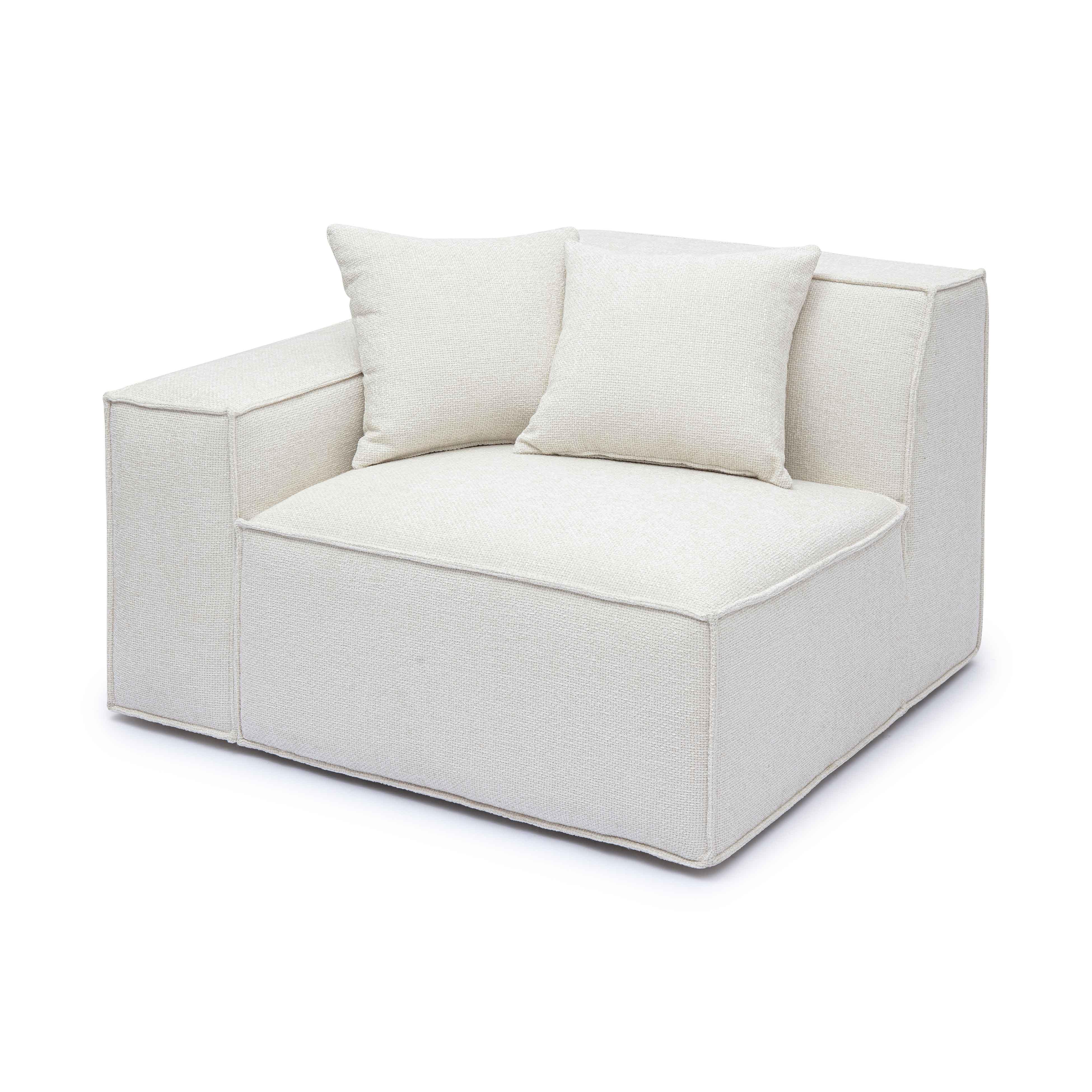 Mindy Chenille Basketweave Modular Corner Chair 39 Mindy Chenille Basketweave Modular Corner Chair