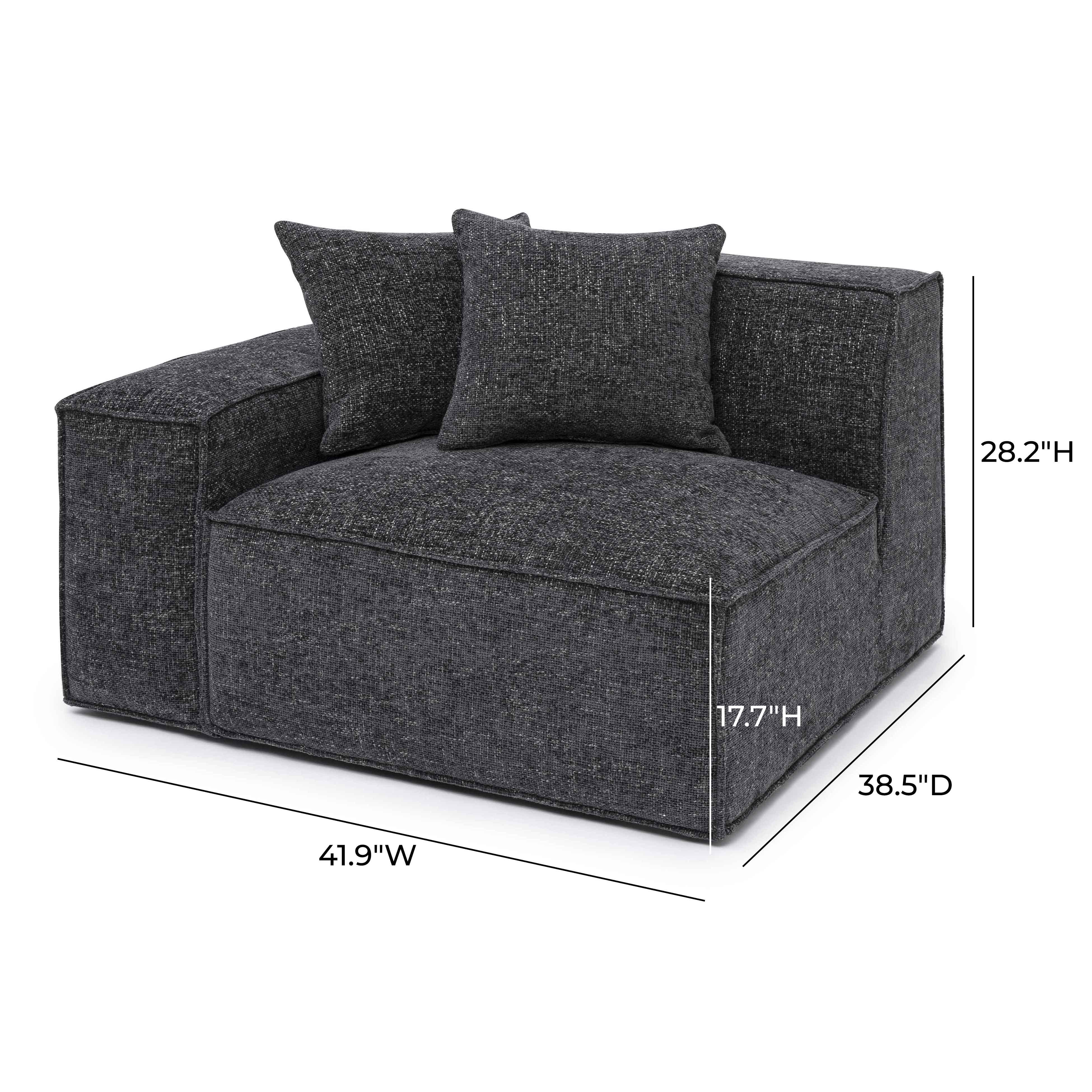 Mindy Chenille Basketweave Modular Corner Chair 66 Mindy Chenille Basketweave Modular Corner Chair