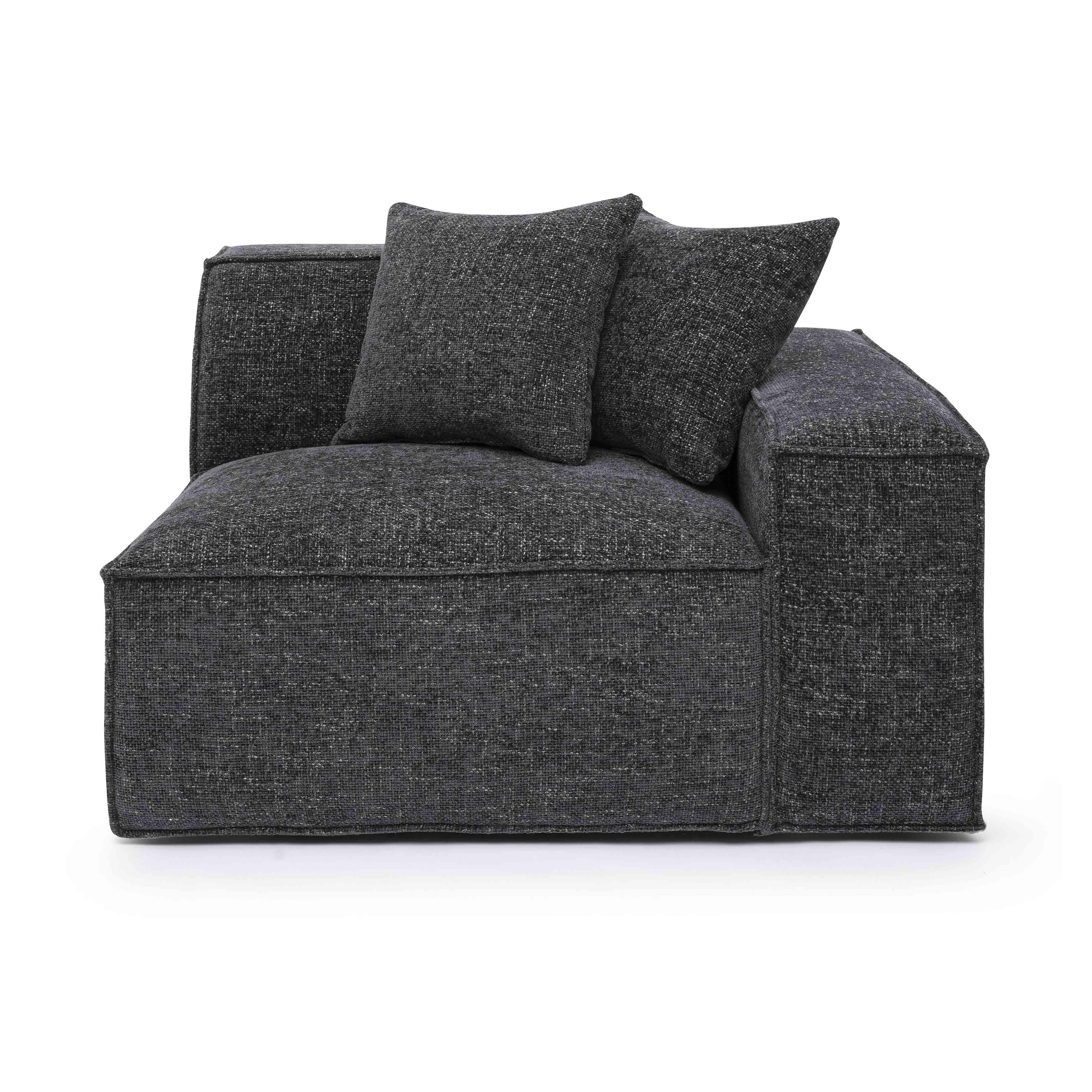 Mindy Chenille Basketweave Modular Corner Chair 68 Mindy Chenille Basketweave Modular Corner Chair