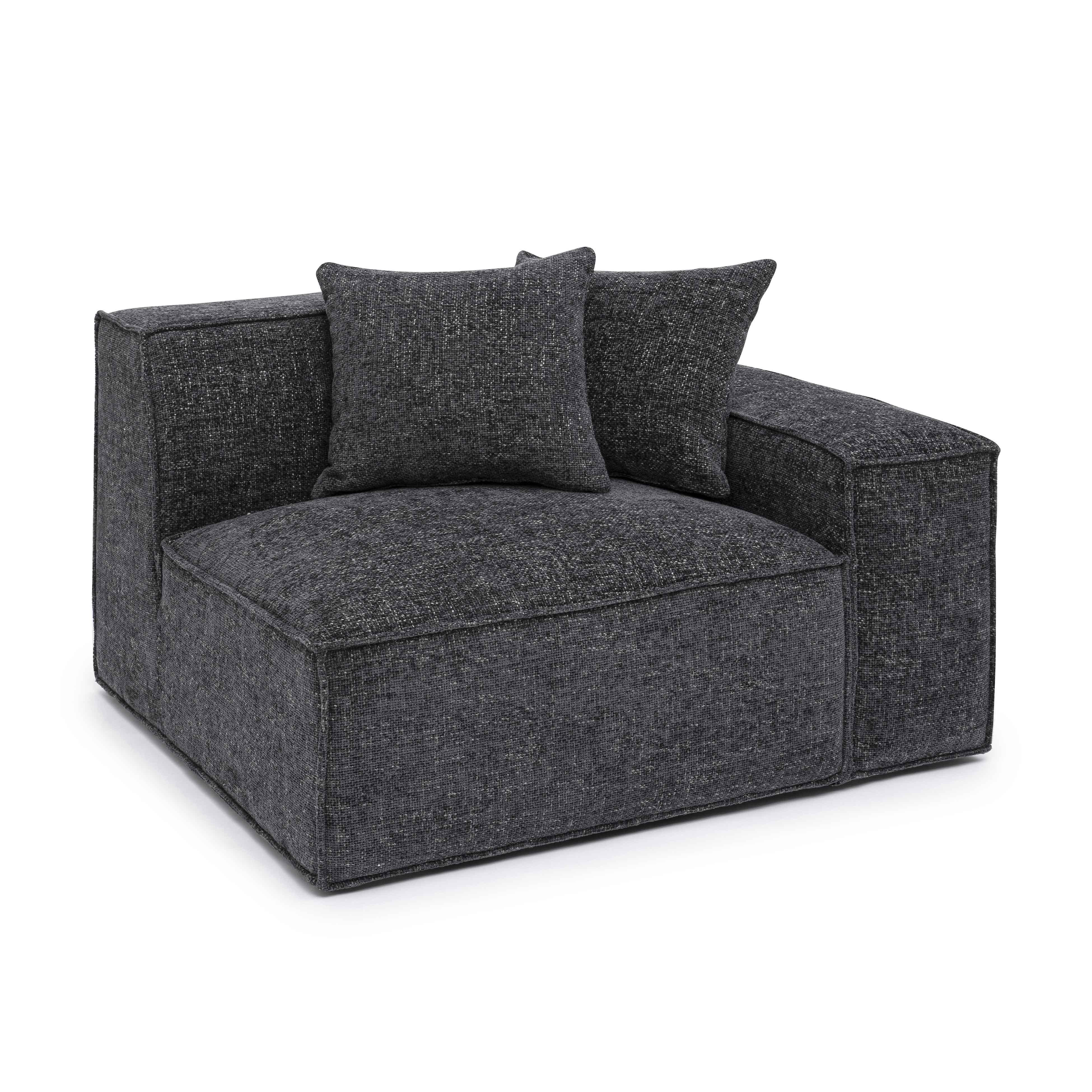 Mindy Chenille Basketweave Modular Corner Chair 69 Mindy Chenille Basketweave Modular Corner Chair