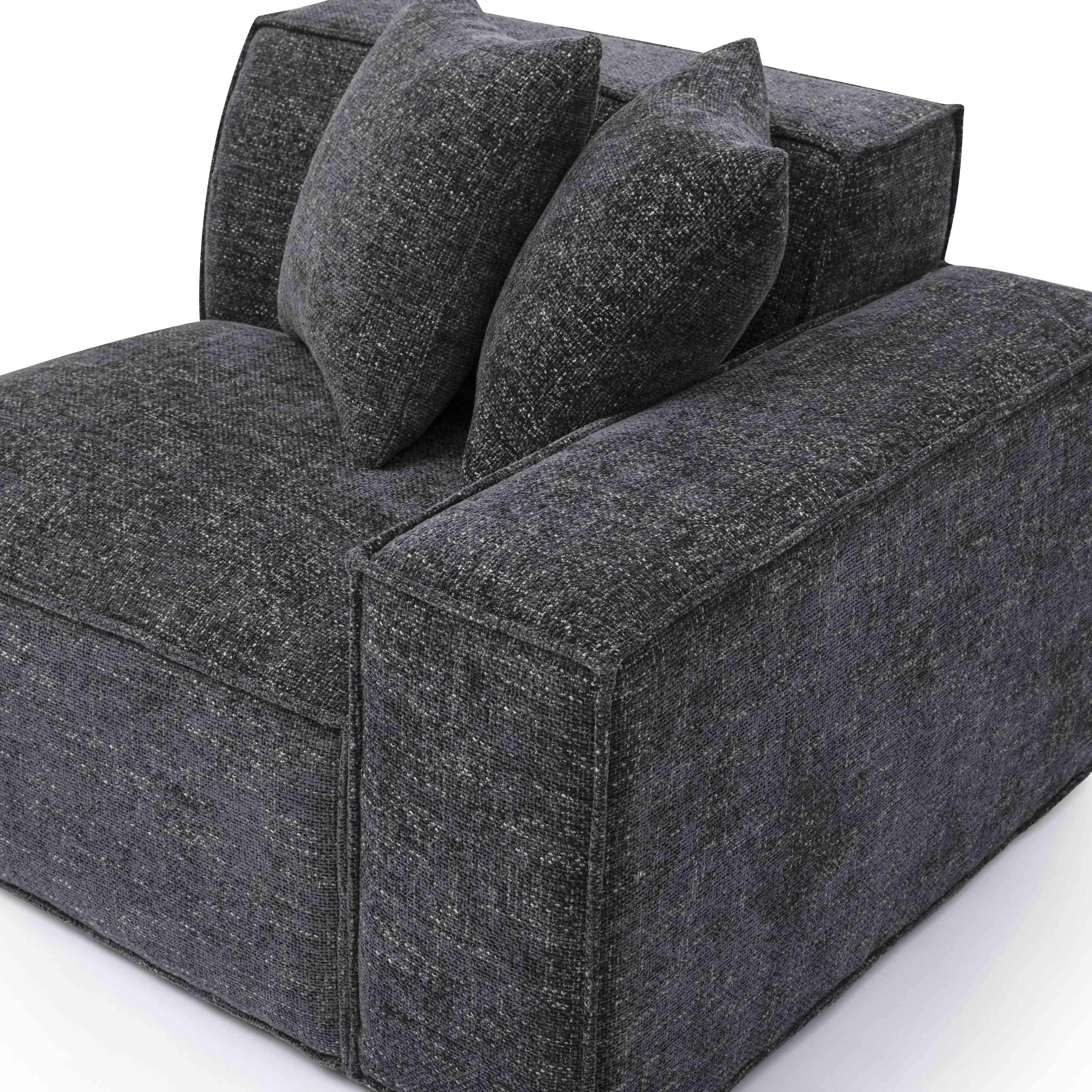 Mindy Chenille Basketweave Modular Corner Chair 71 Mindy Chenille Basketweave Modular Corner Chair