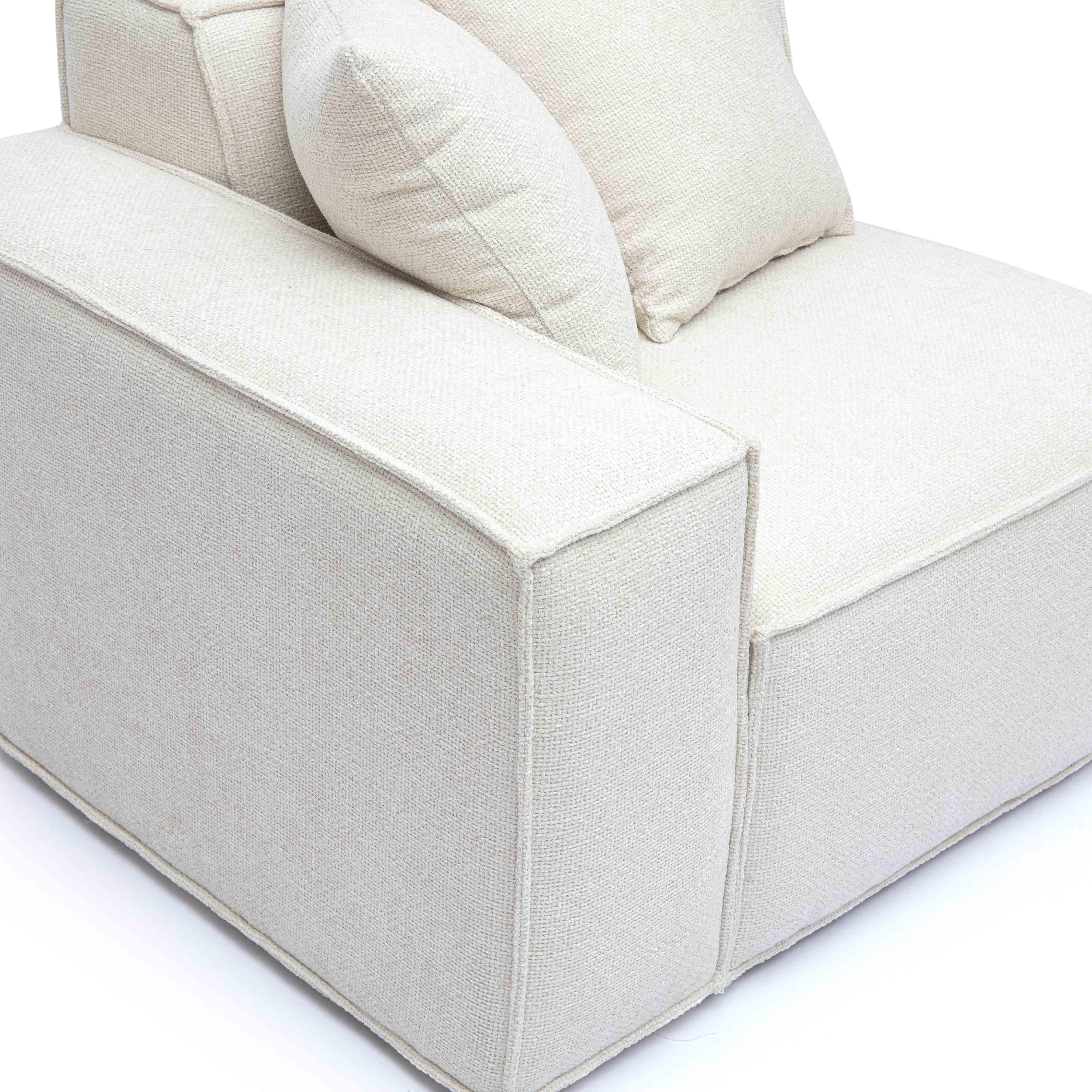 Mindy Chenille Basketweave Modular Corner Chair 41 Mindy Chenille Basketweave Modular Corner Chair