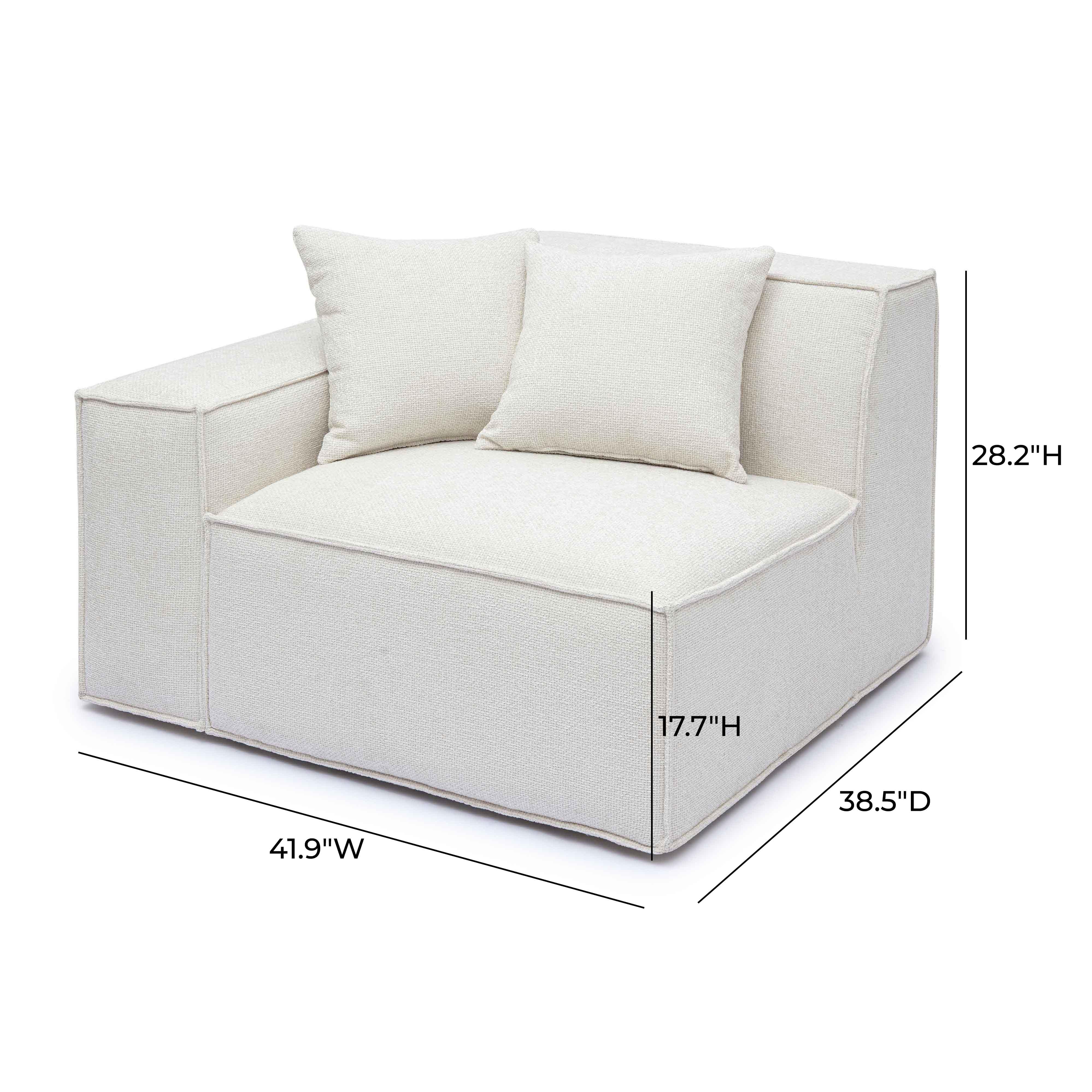 Mindy Chenille Basketweave Modular Corner Chair 42 Mindy Chenille Basketweave Modular Corner Chair