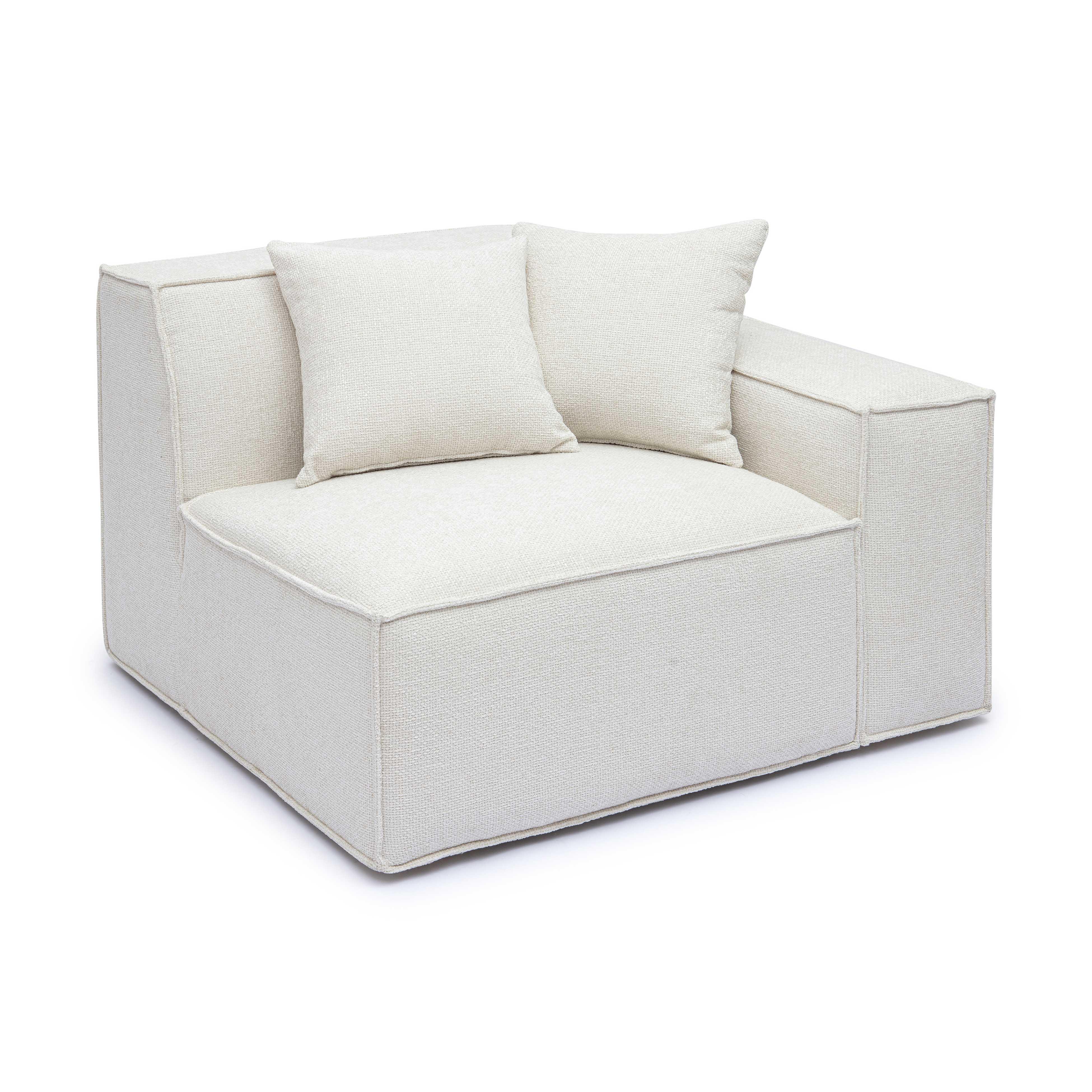 Mindy Chenille Basketweave Modular Corner Chair 45 Mindy Chenille Basketweave Modular Corner Chair