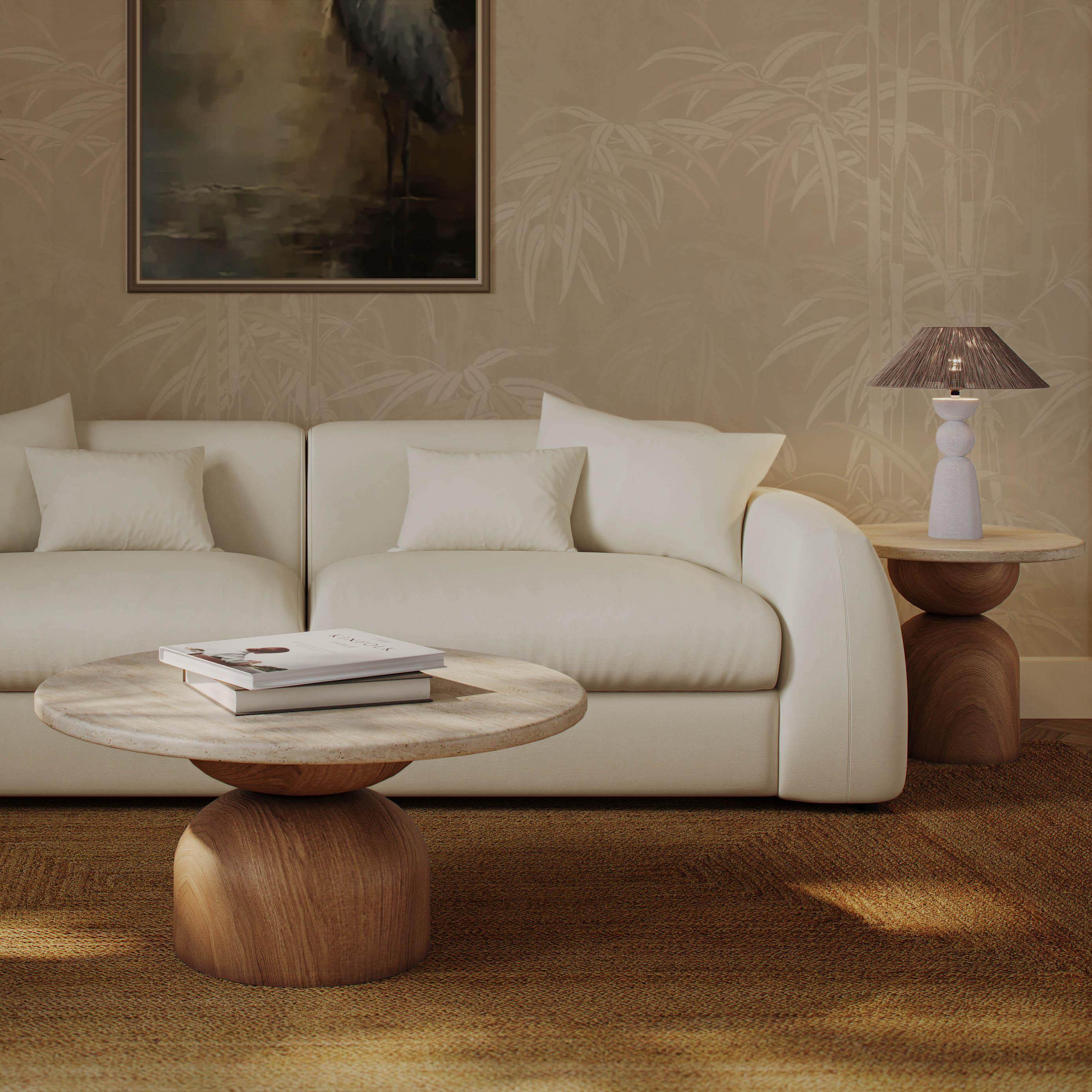 Cynthia Travertine Concrete Indoor / Outdoor Coffee Table 11 Cynthia Travertine Concrete Indoor / Outdoor Coffee Table