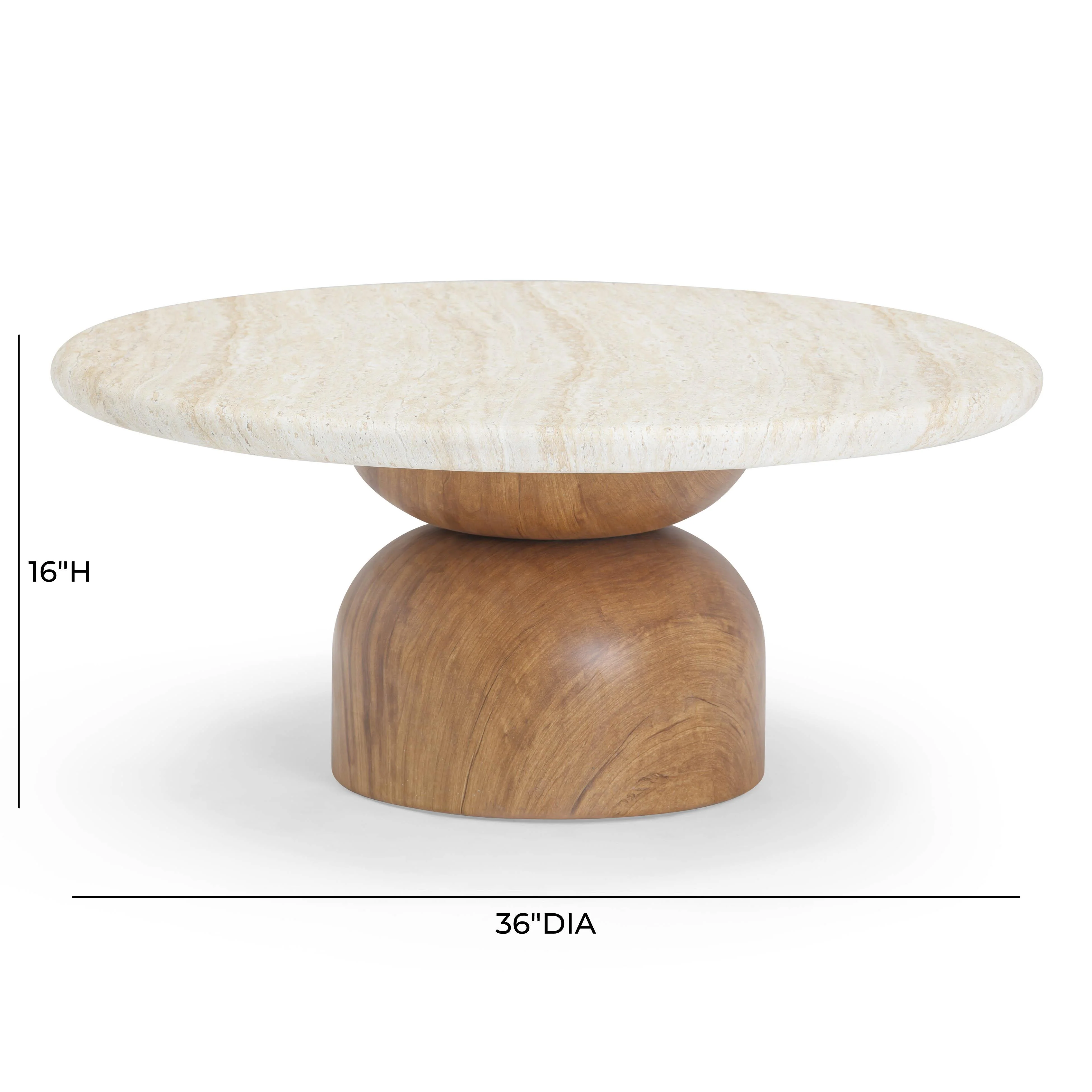 Cynthia Travertine Concrete Indoor / Outdoor Coffee Table 16 Cynthia Travertine Concrete Indoor / Outdoor Coffee Table