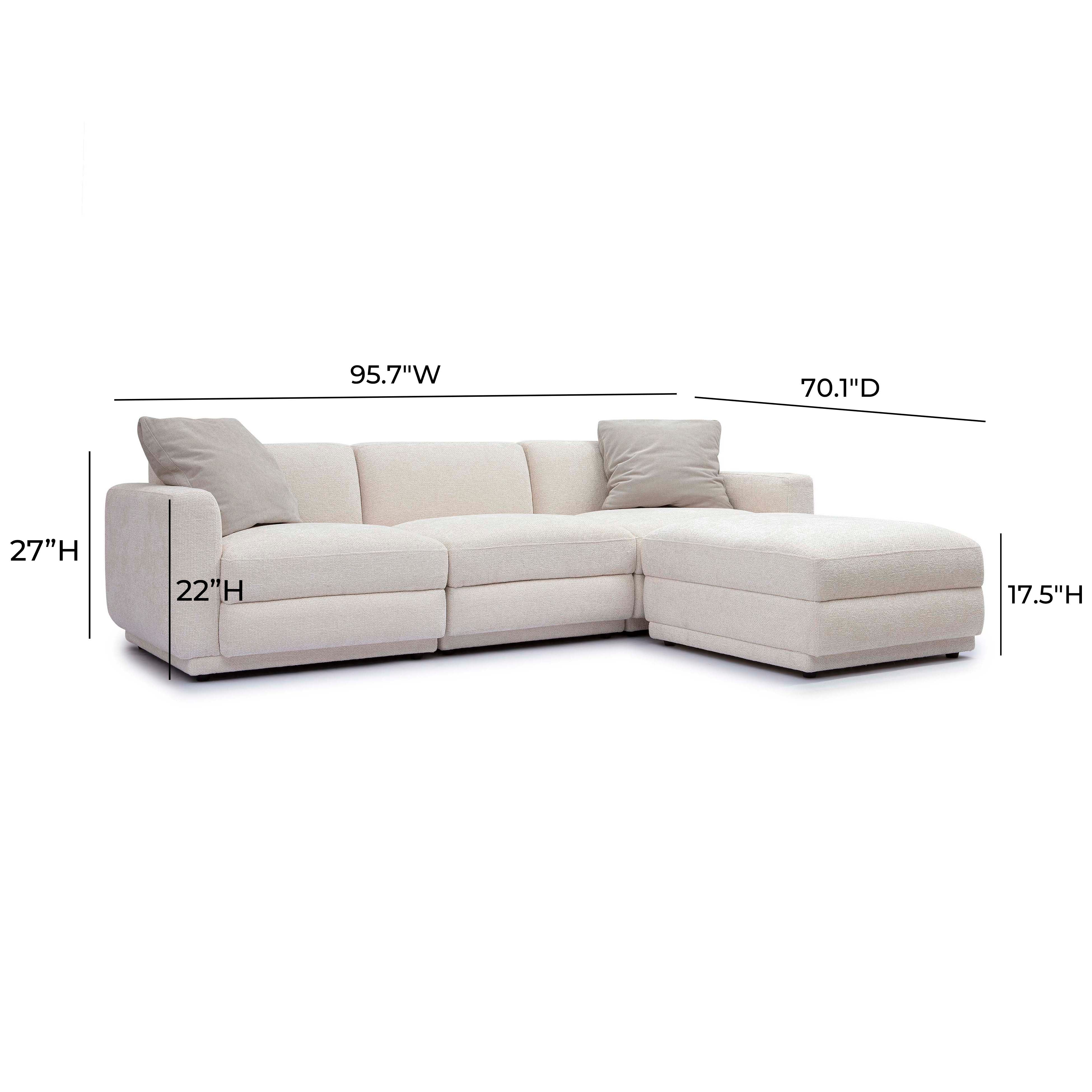 Perry Cream Chenille Modular Sectional 12 Perry Cream Chenille Modular Sectional