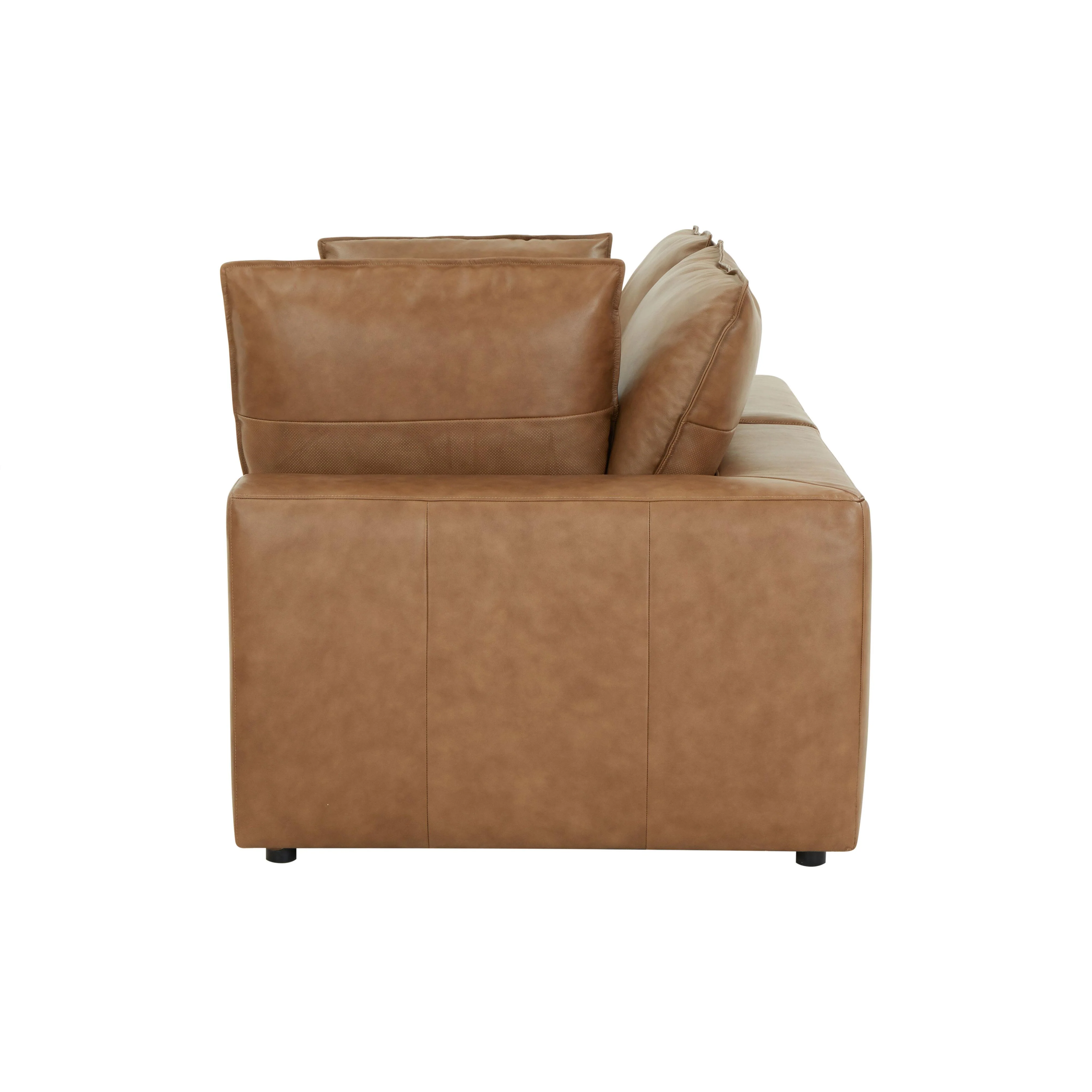 Cali Brown Leather Modular Loveseat 11 Cali Brown Leather Modular Loveseat