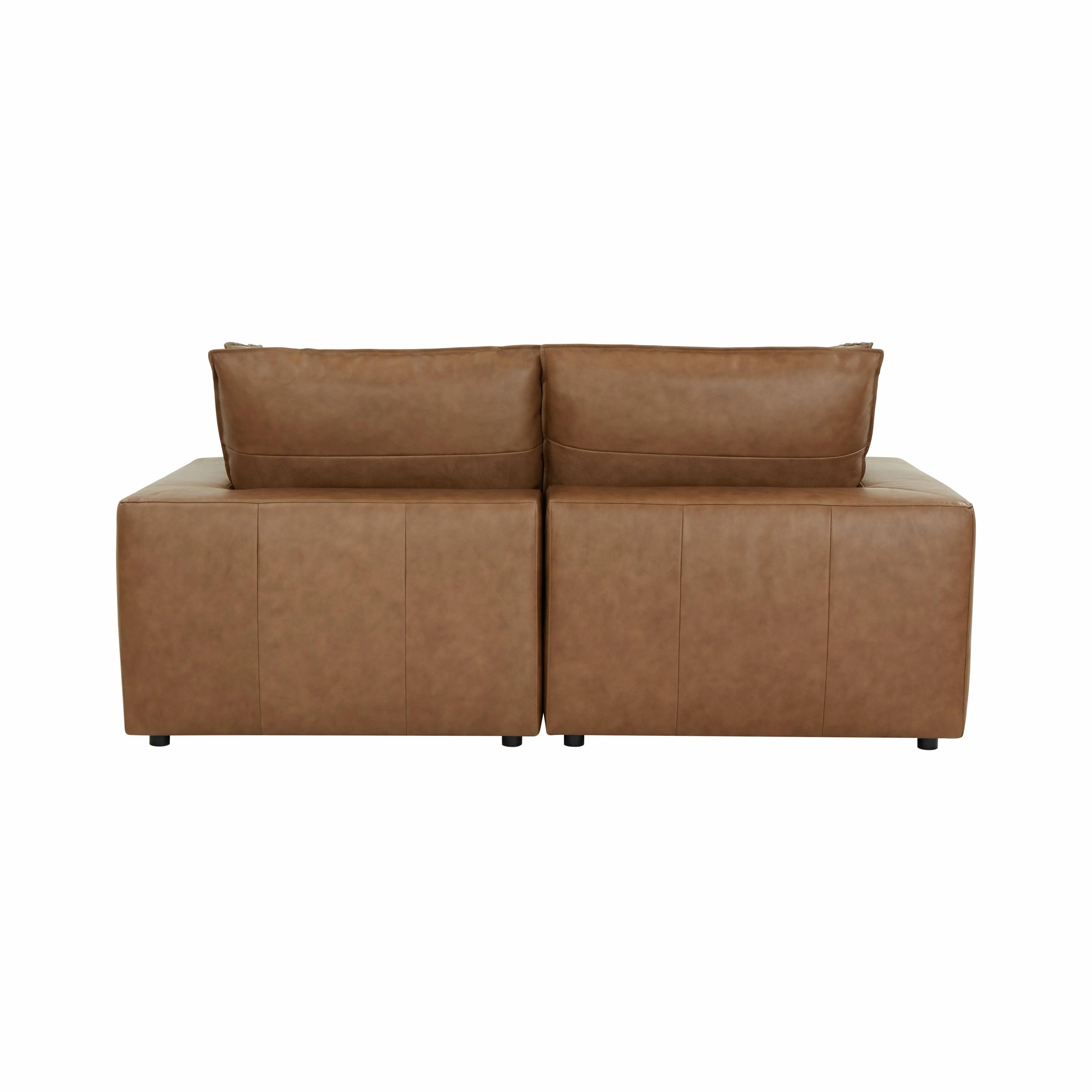 Cali Brown Leather Modular Loveseat 12 Cali Brown Leather Modular Loveseat