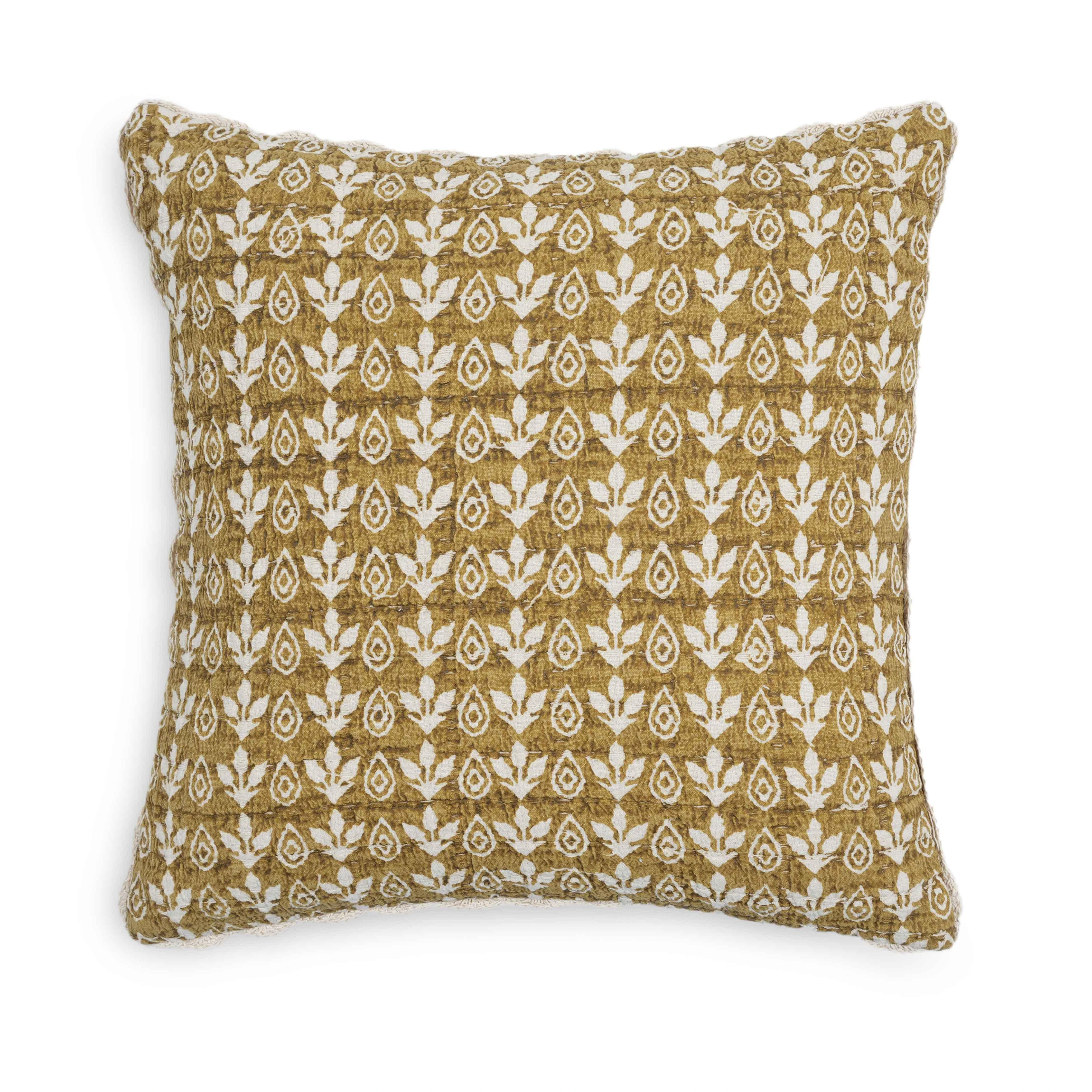 Harvest Printed Cotton 20" Accent Cushion Cover 1 Harvest Printed Cotton 20" Accent Cushion Cover