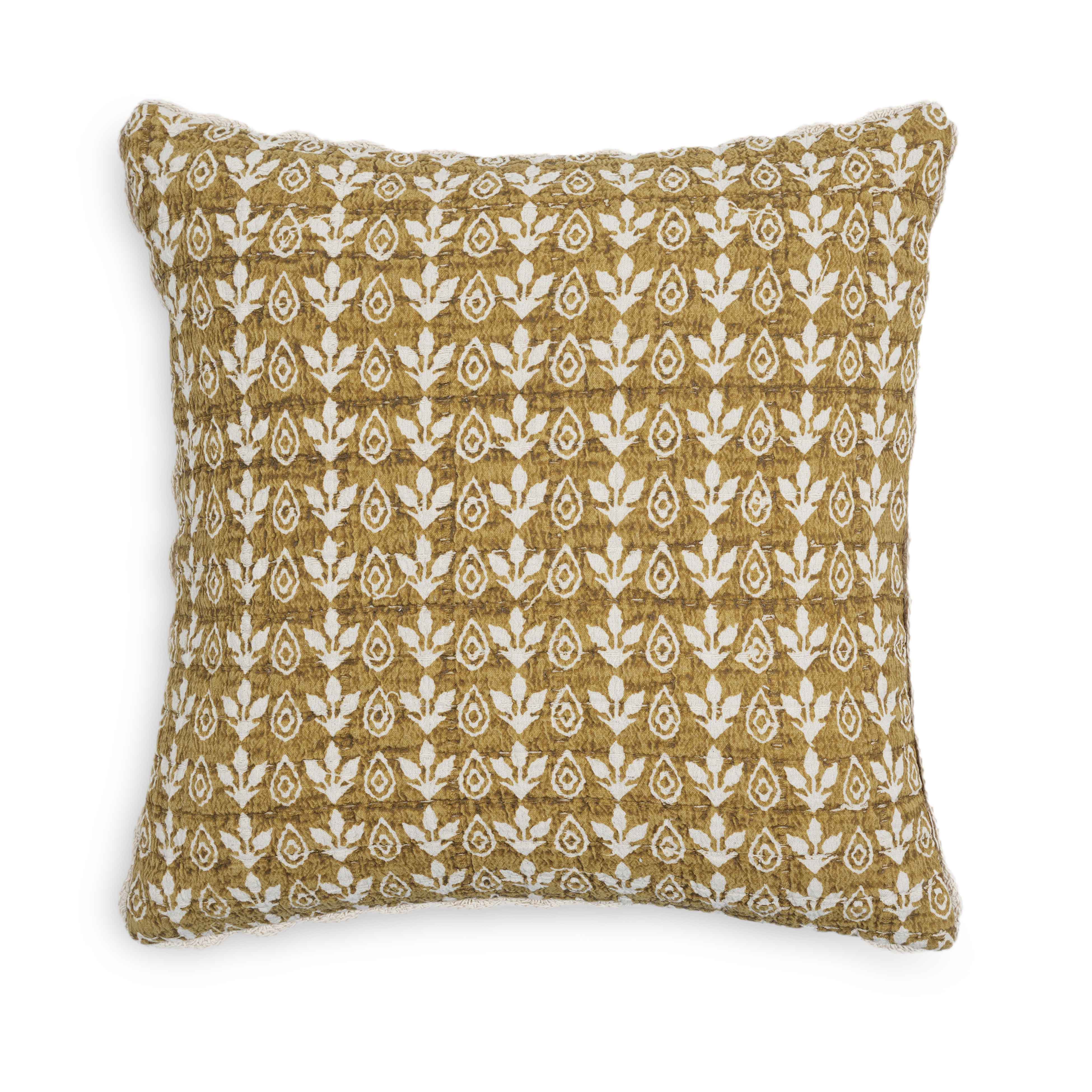 Harvest Printed Cotton 20" Accent Cushion Cover 14 Harvest Printed Cotton 20" Accent Cushion Cover