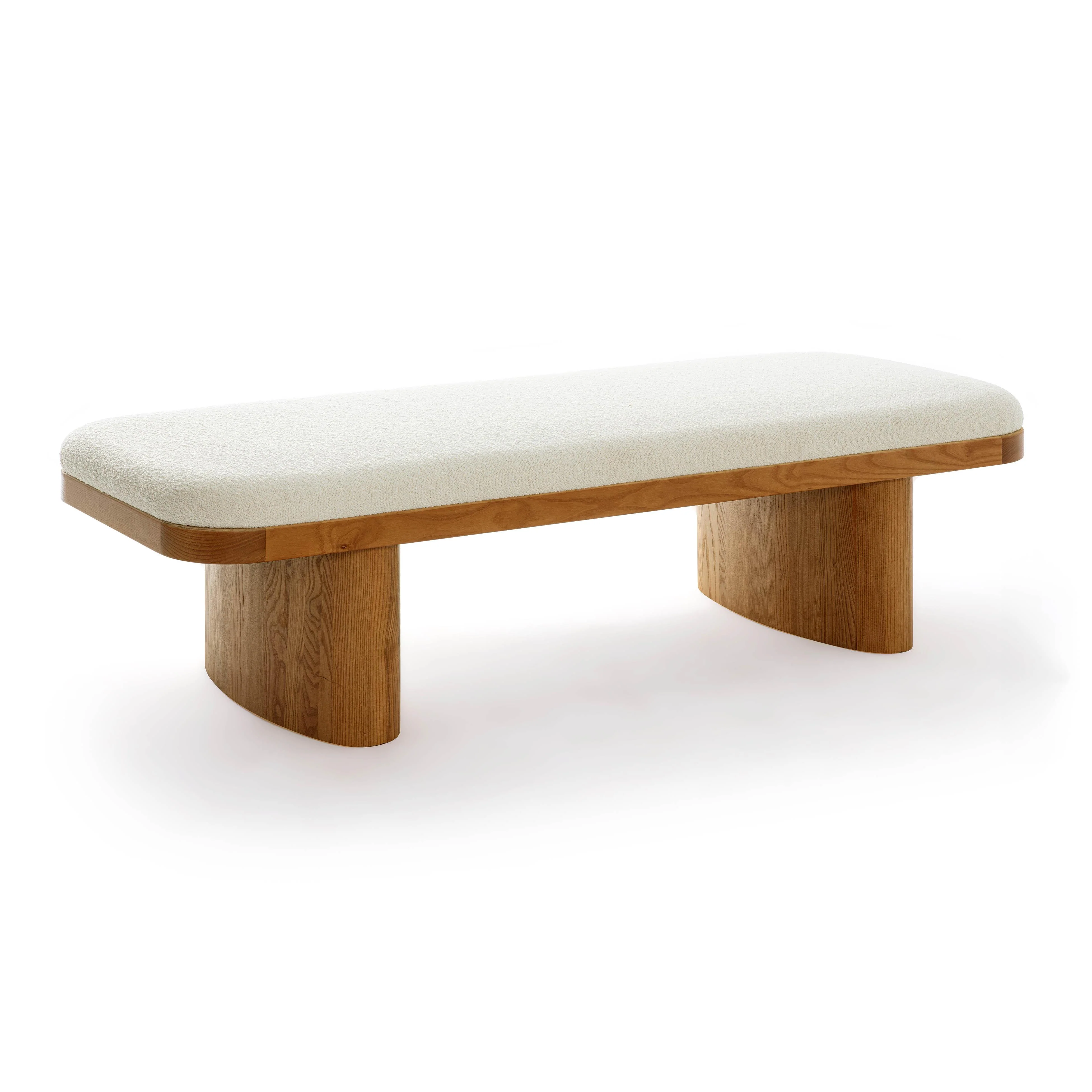 Ollie White Performance Boucle Large Bench