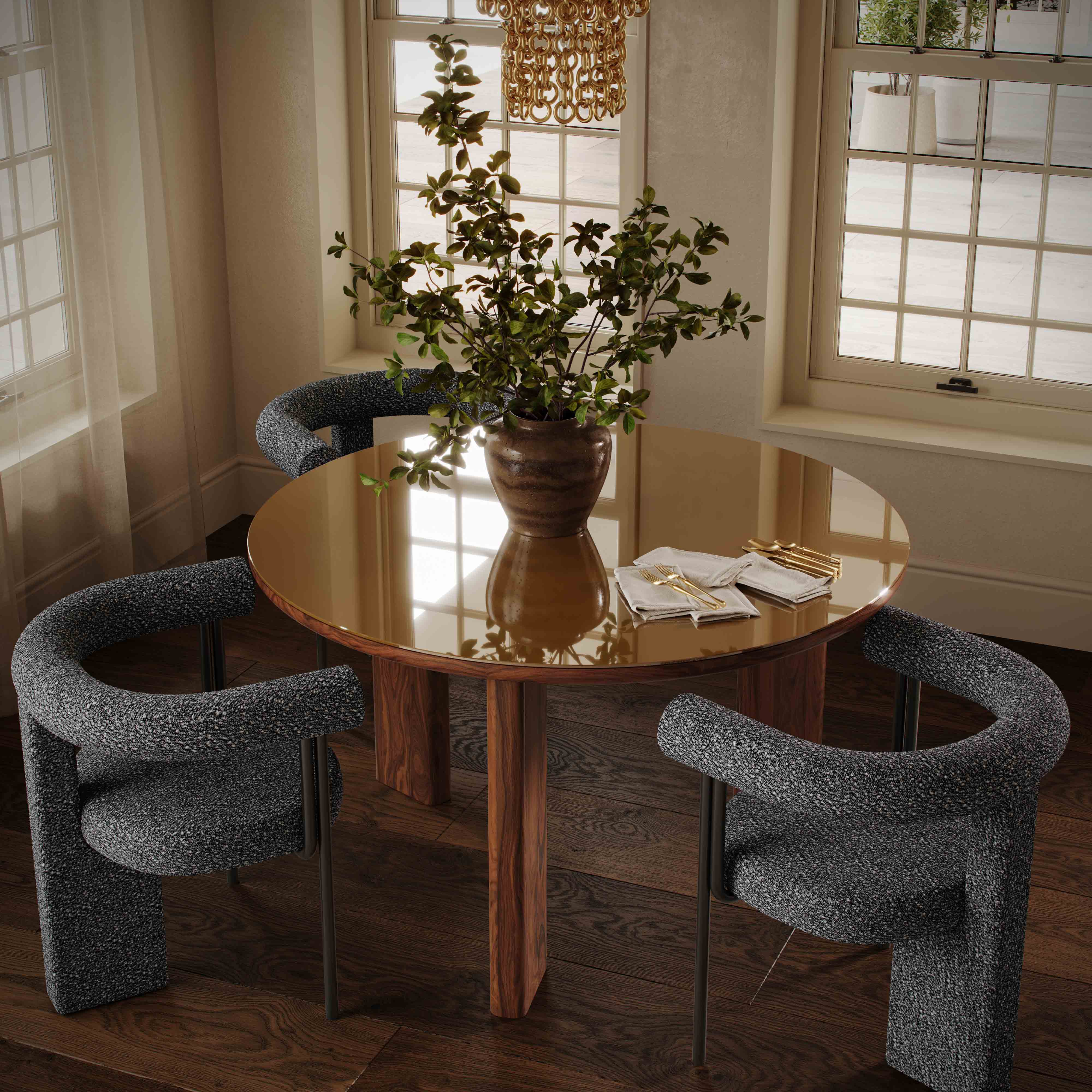 Synn Black Performance Boucle Dining Chair 10 Synn Black Performance Boucle Dining Chair