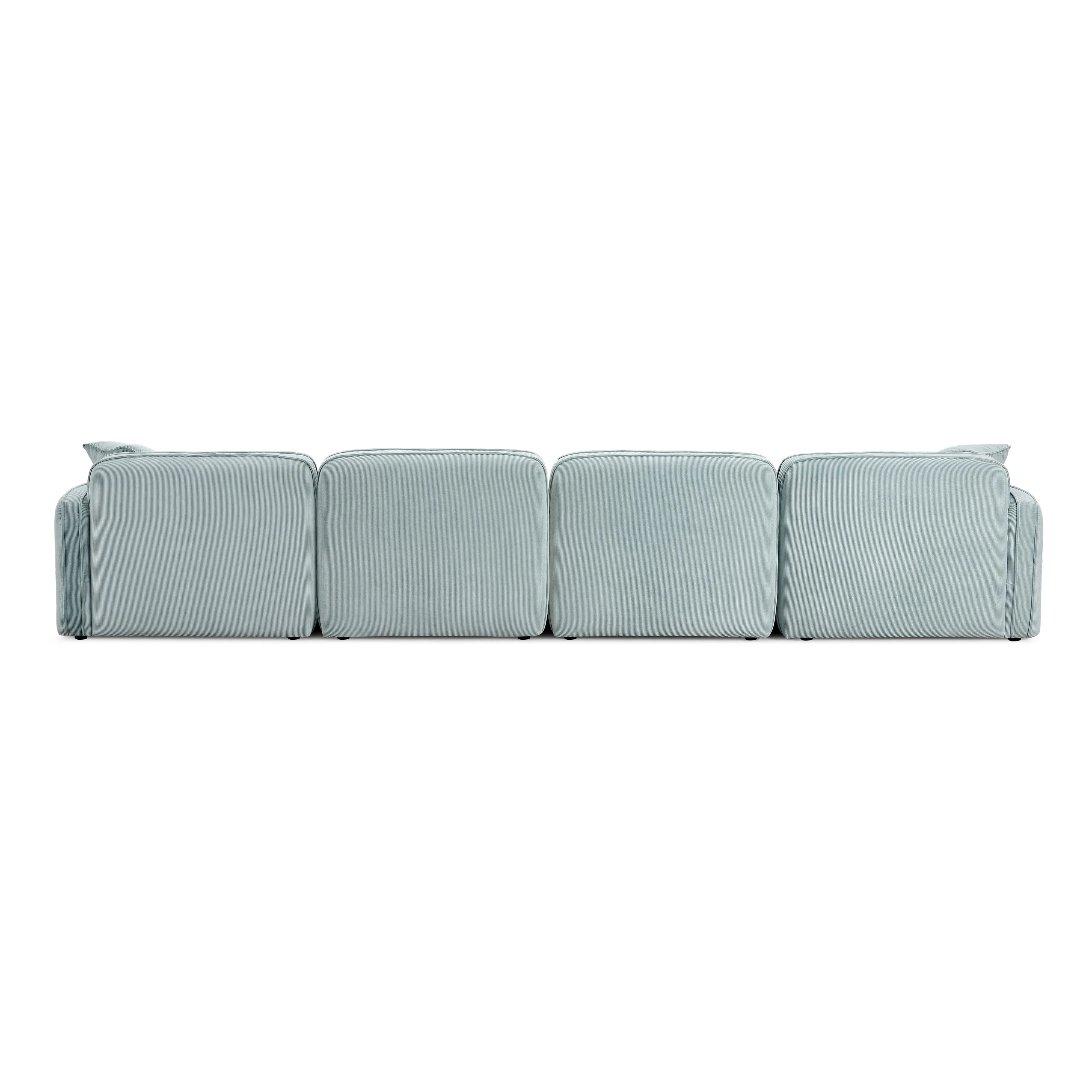 Travie Performance Corduroy Velvet 6-Piece Modular U-Sectional 27 Travie Performance Corduroy Velvet 6-Piece Modular U-Sectional