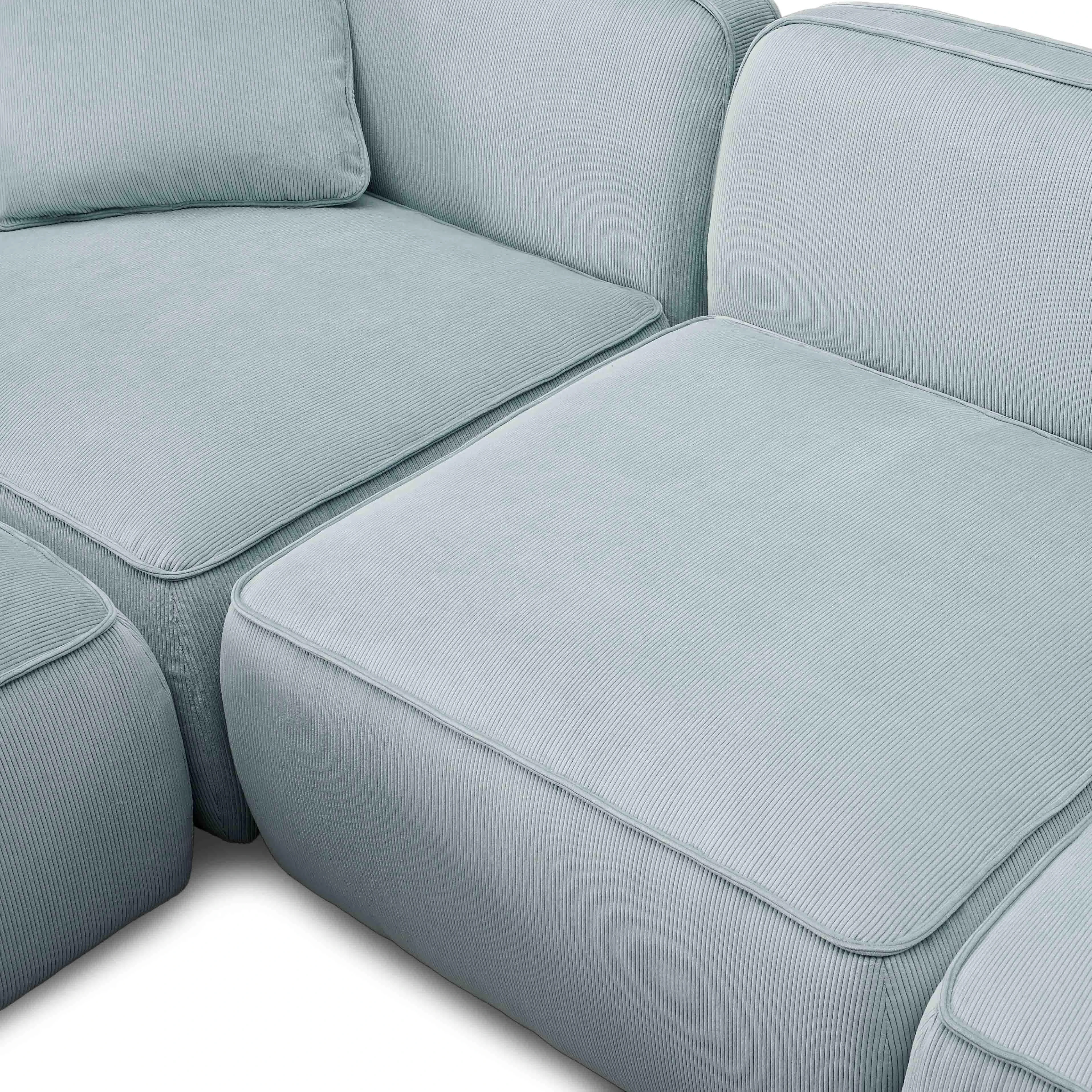 Travie Performance Corduroy Velvet 6-Piece Modular U-Sectional 28 Travie Performance Corduroy Velvet 6-Piece Modular U-Sectional