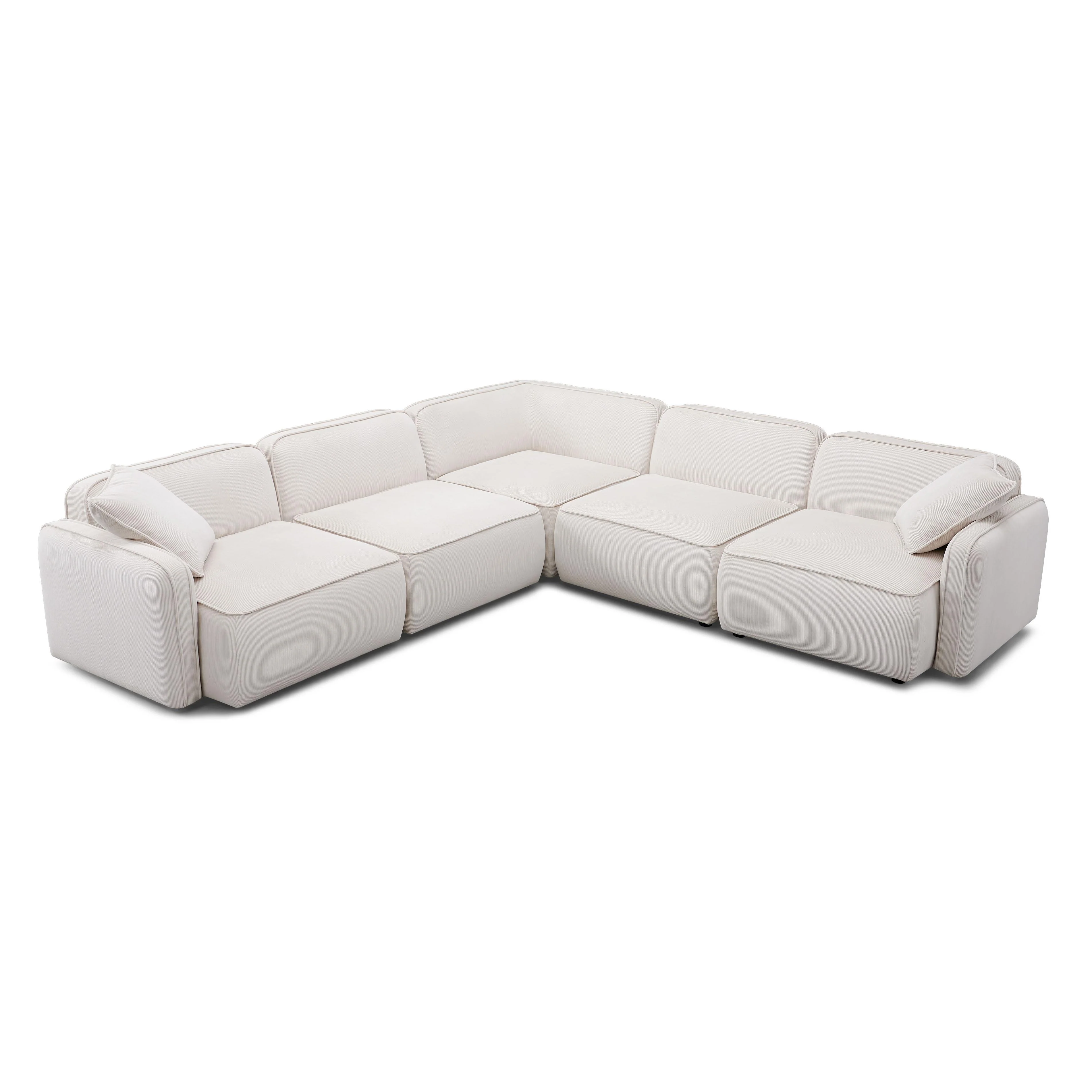 Travie Performance Corduroy Velvet Modular L-Sectional 1 Travie Performance Corduroy Velvet Modular L-Sectional