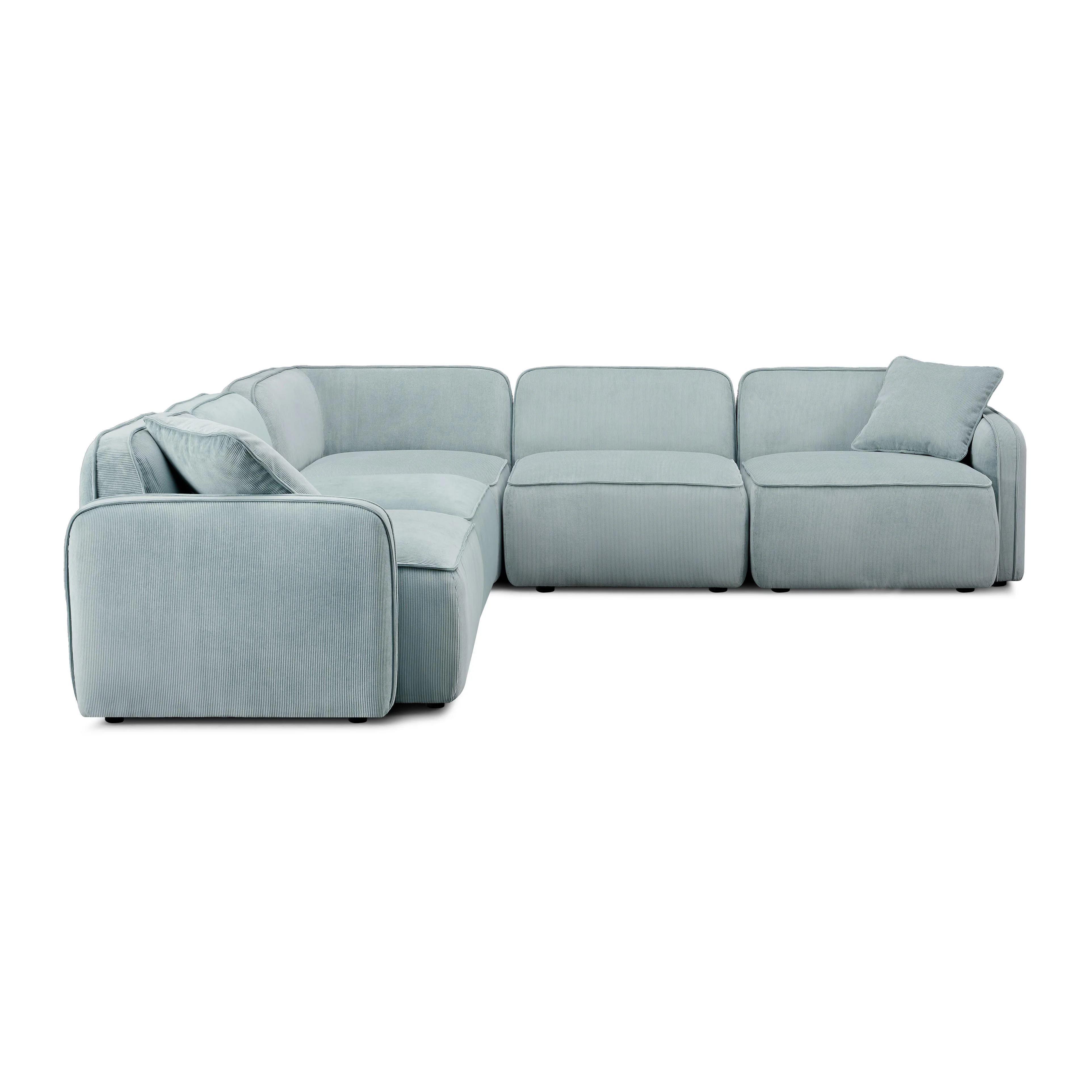 Travie Performance Corduroy Velvet Modular L-Sectional 25 Travie Performance Corduroy Velvet Modular L-Sectional