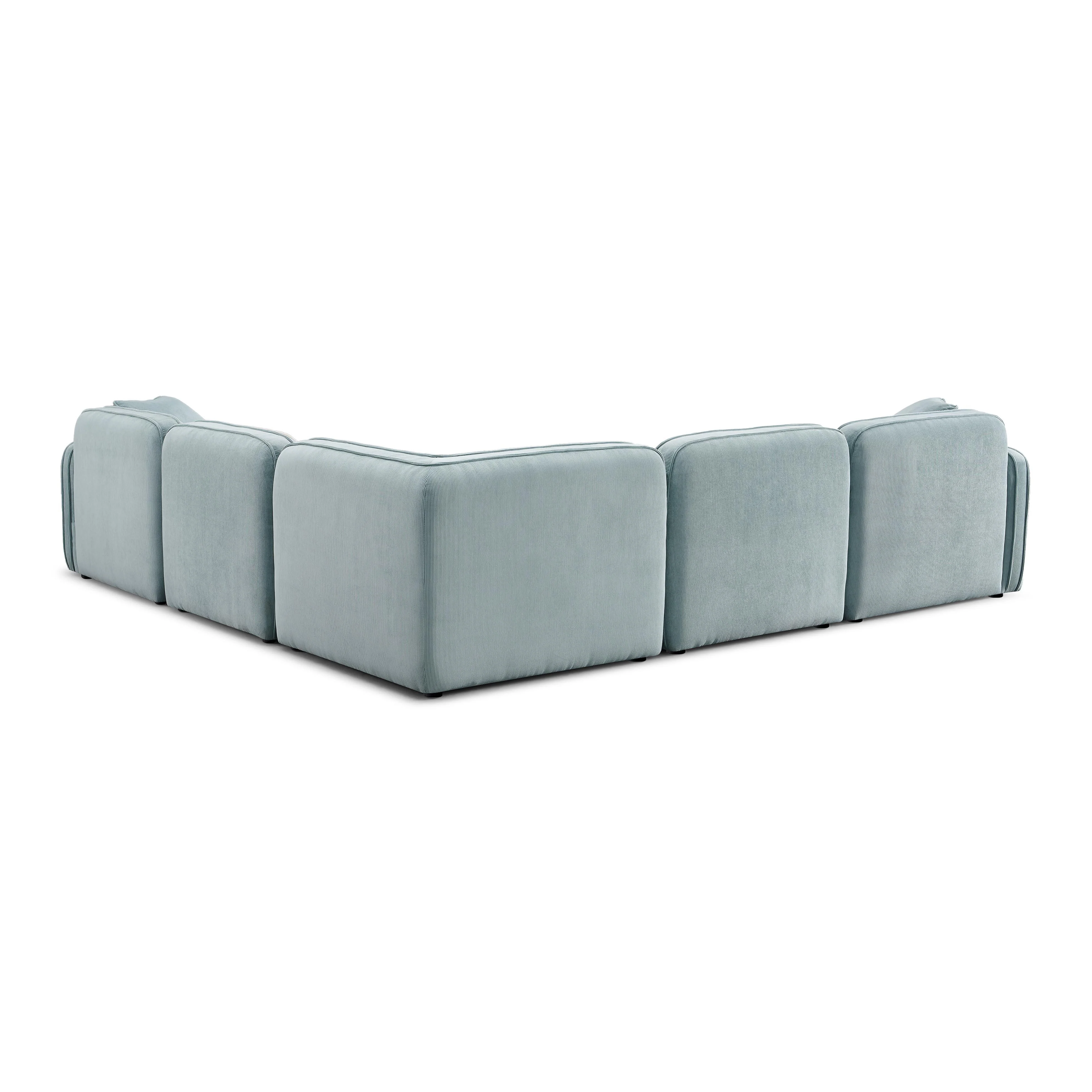 Travie Performance Corduroy Velvet Modular L-Sectional 26 Travie Performance Corduroy Velvet Modular L-Sectional