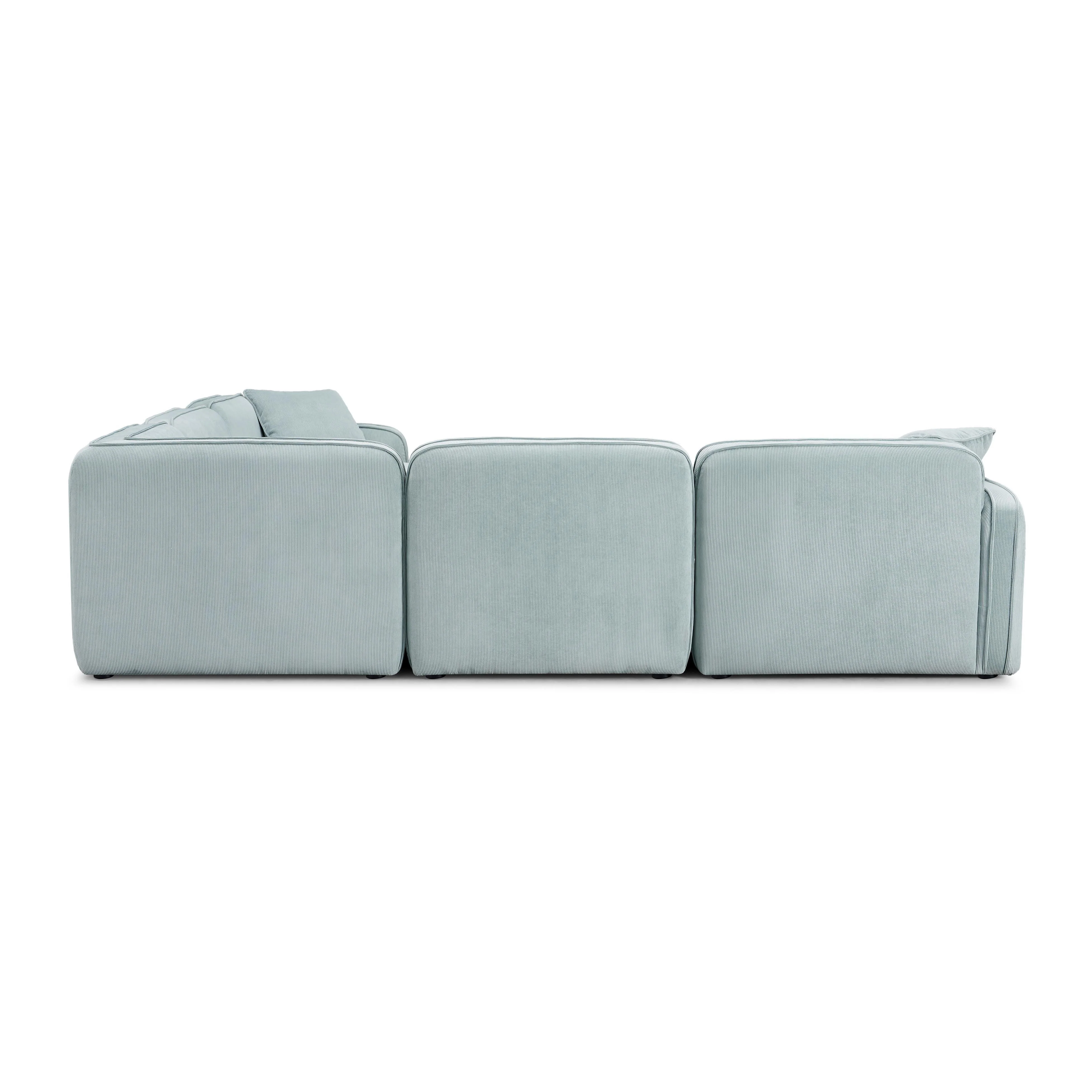 Travie Performance Corduroy Velvet Modular L-Sectional 27 Travie Performance Corduroy Velvet Modular L-Sectional