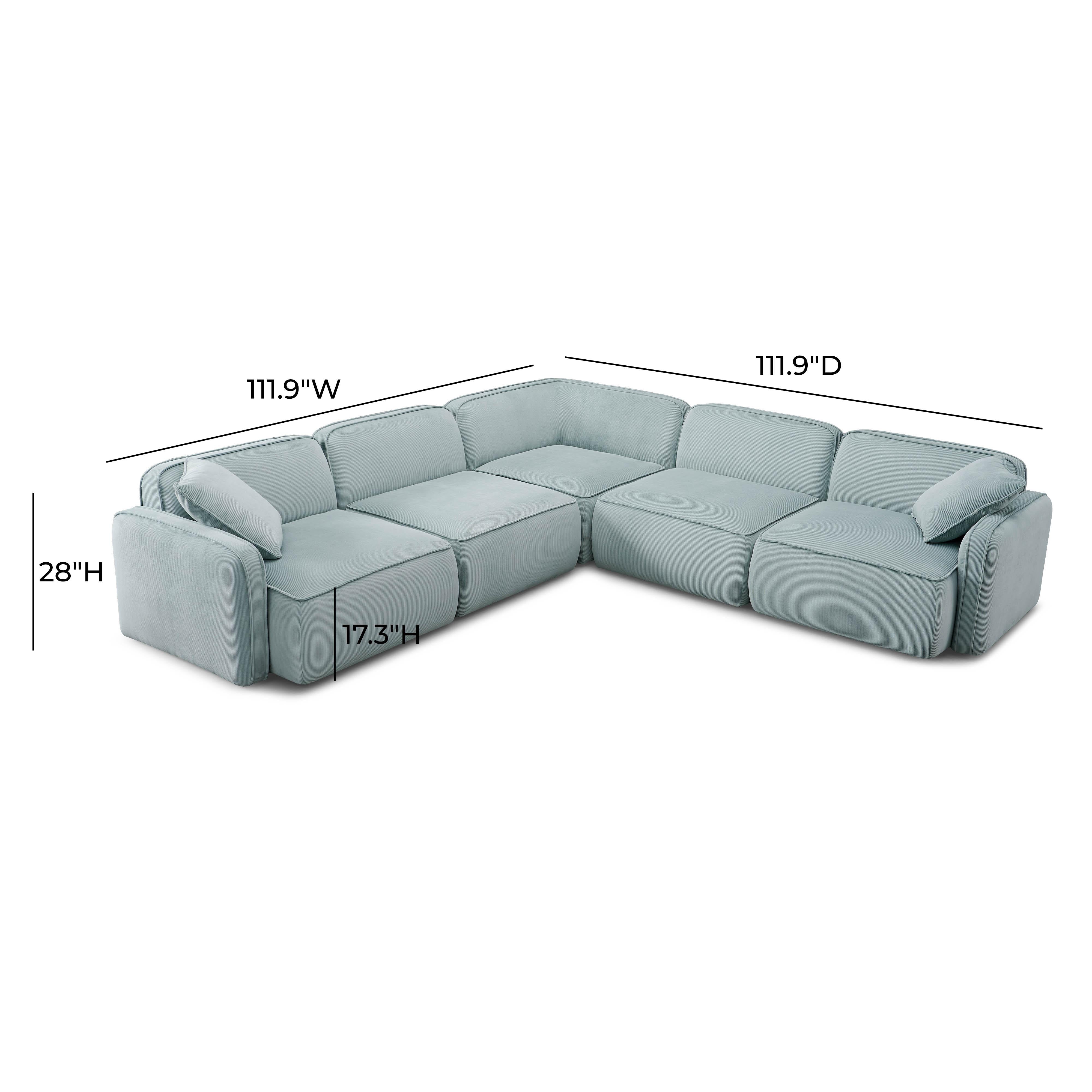 Travie Performance Corduroy Velvet Modular L-Sectional 29 Travie Performance Corduroy Velvet Modular L-Sectional