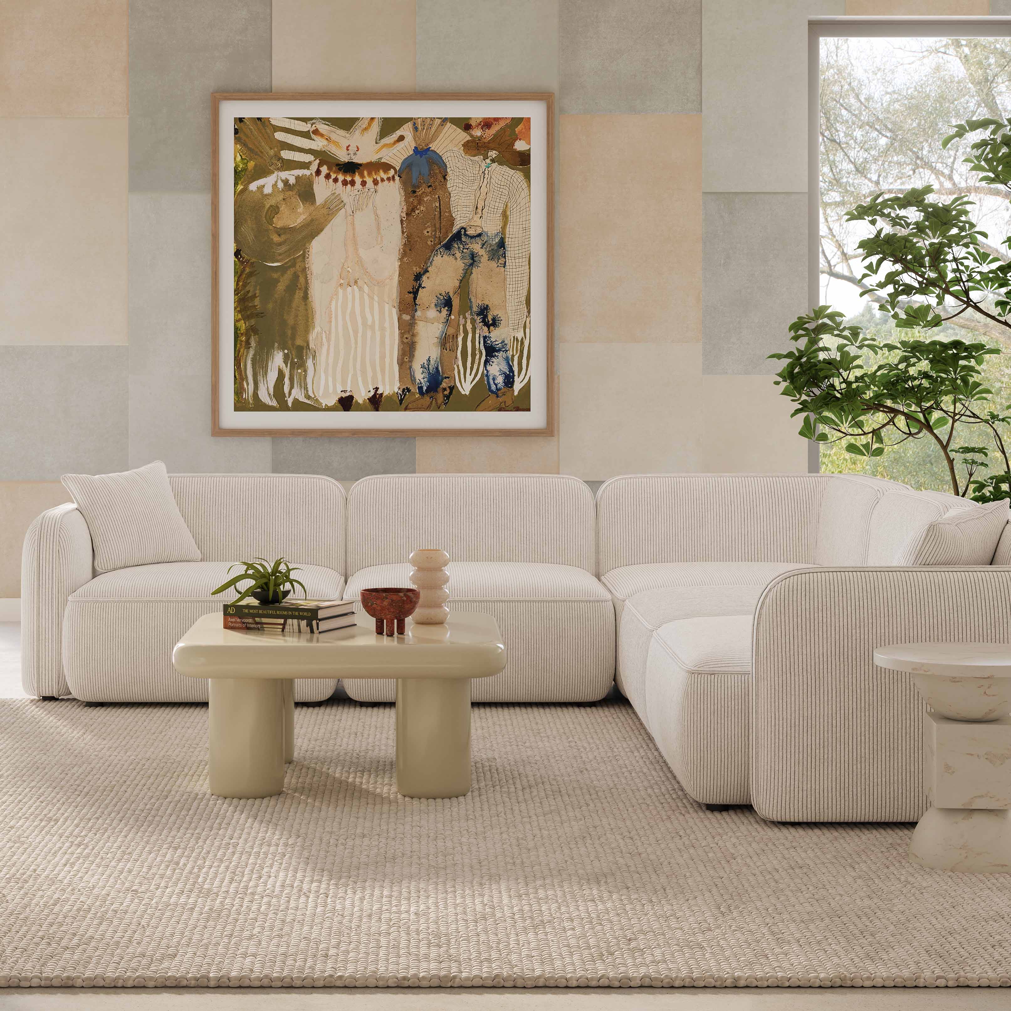 Travie Performance Corduroy Velvet Modular L-Sectional 17 Travie Performance Corduroy Velvet Modular L-Sectional