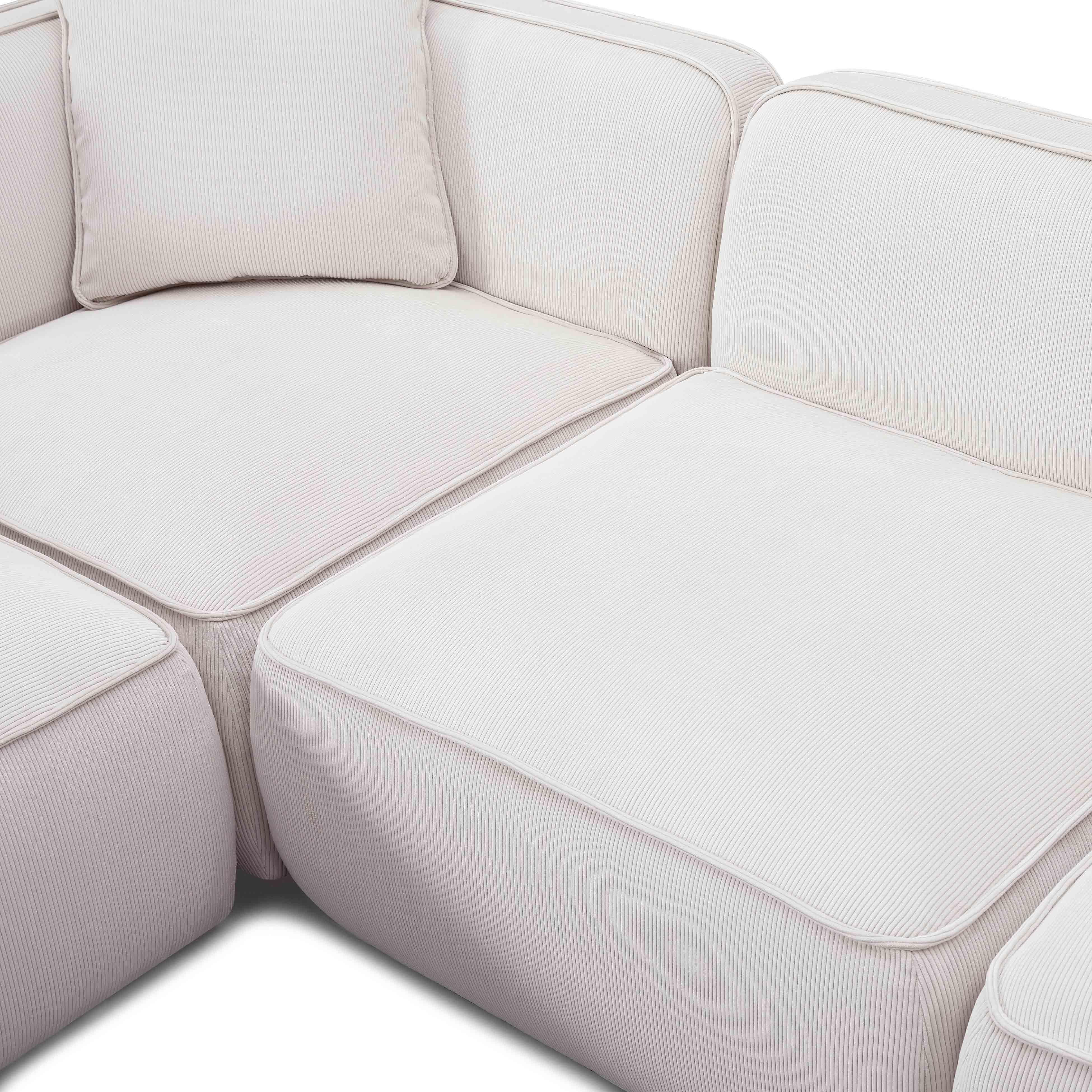 Travie Performance Corduroy Velvet Modular L-Sectional 20 Travie Performance Corduroy Velvet Modular L-Sectional