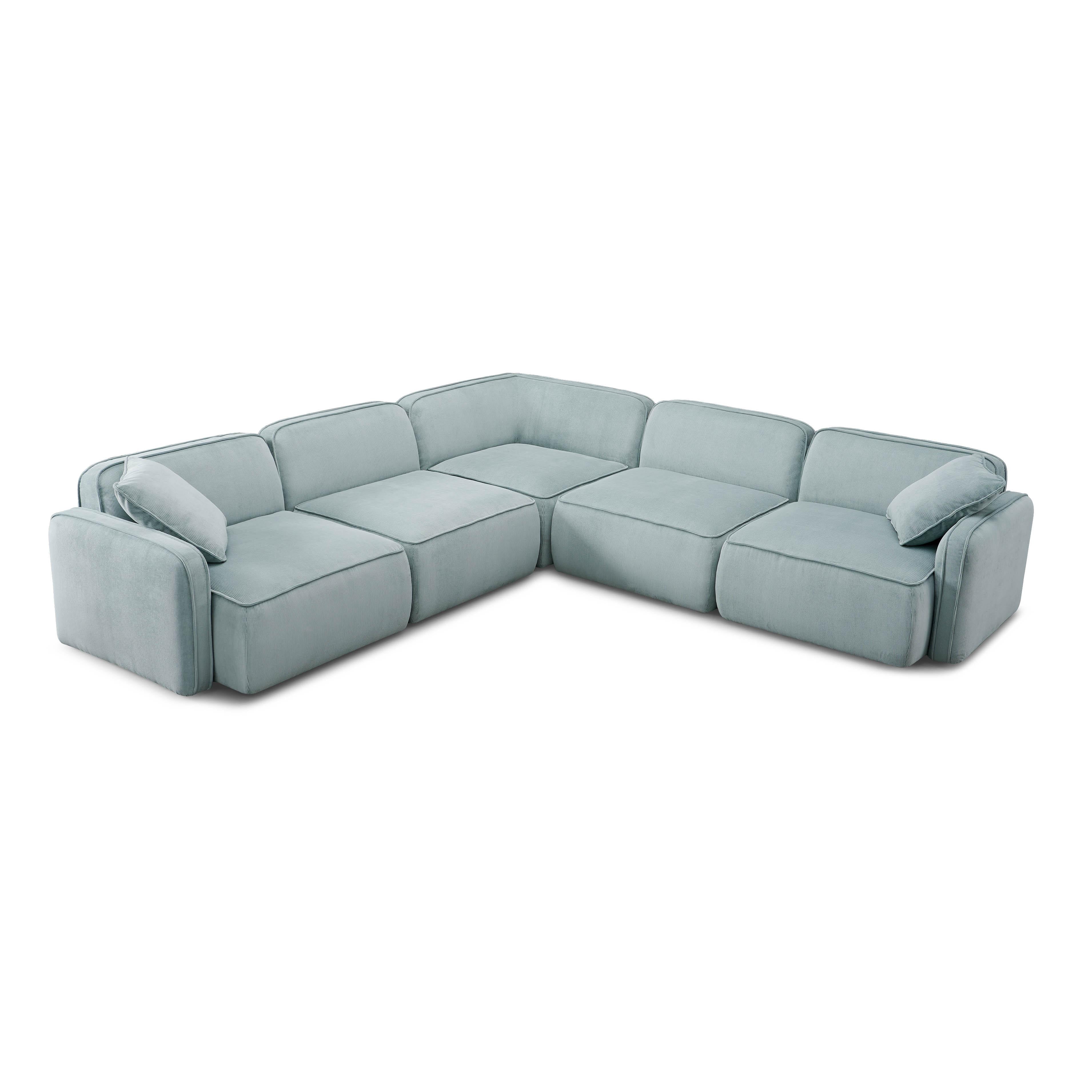 Travie Performance Corduroy Velvet Modular L-Sectional 23 Travie Performance Corduroy Velvet Modular L-Sectional