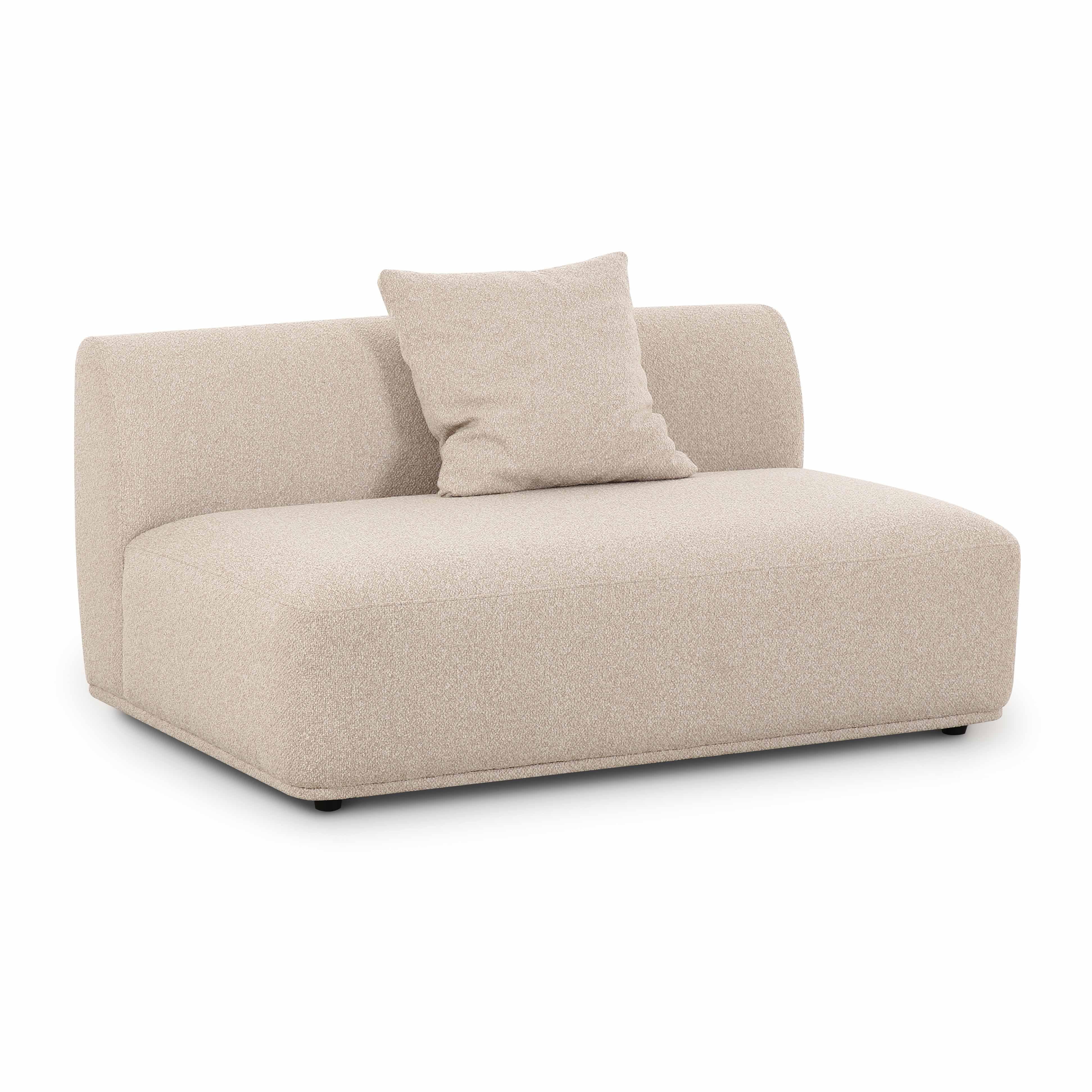 Sylvie Cream Boucle Armless 2-seater 1 Sylvie Cream Boucle Armless 2-seater