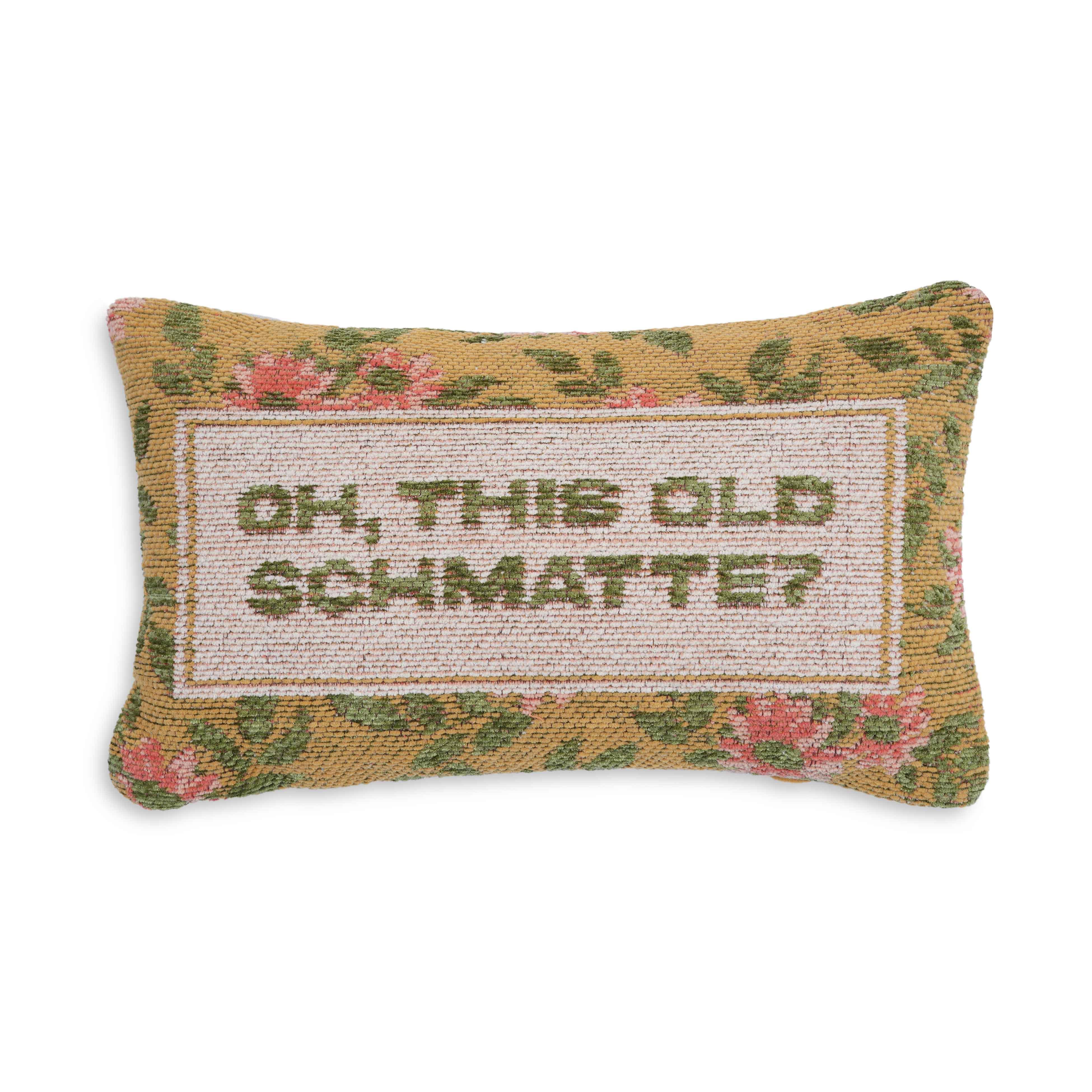 Oh, This Old Schmatte Jacquard Cotton Pillow 1 Oh, This Old Schmatte Jacquard Cotton Pillow