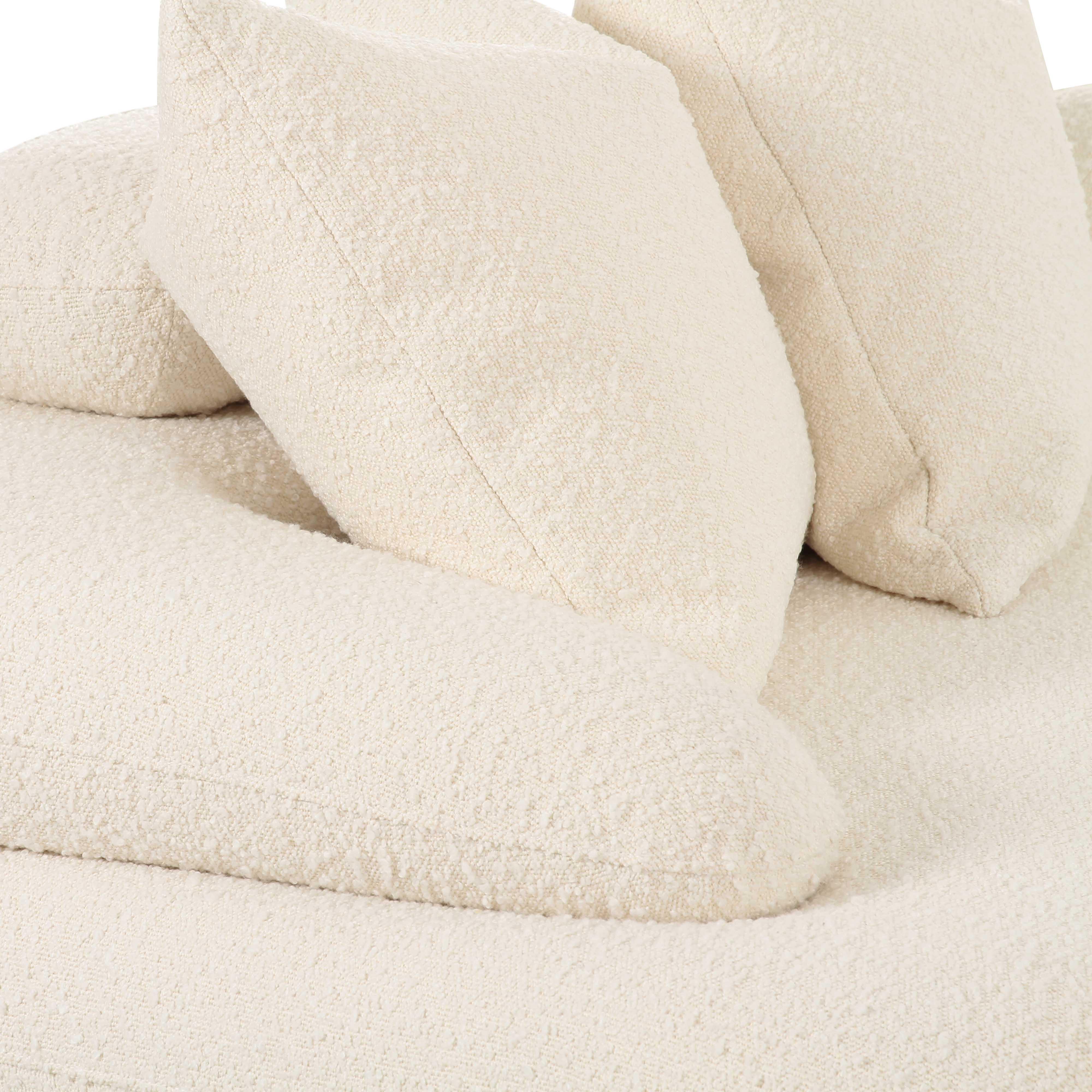 Lulu Cream Boucle Modular Curved Sectional 11 Lulu Cream Boucle Modular Curved Sectional