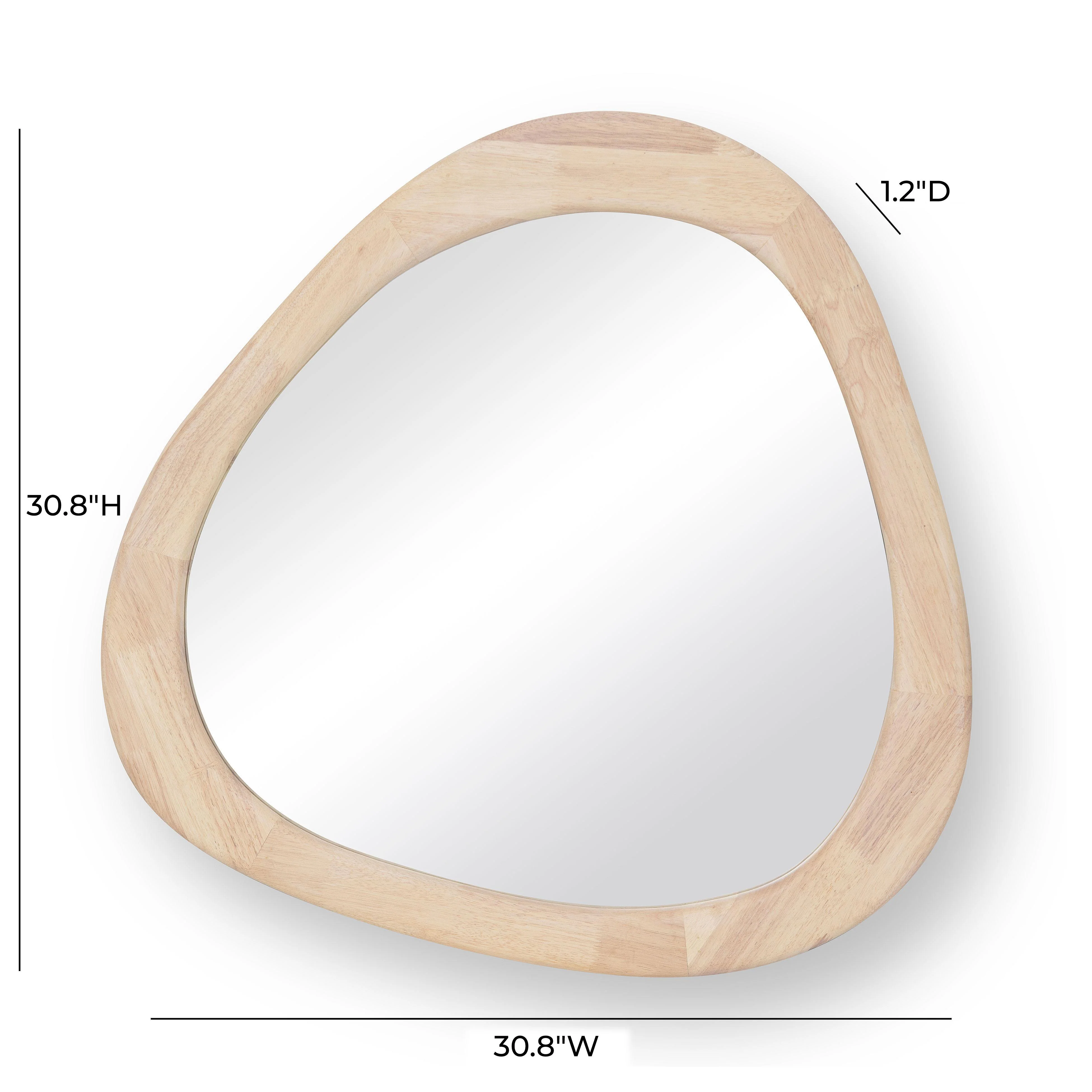 Klaryss Natural Wood Triangular Mirror 14 Klaryss Natural Wood Triangular Mirror