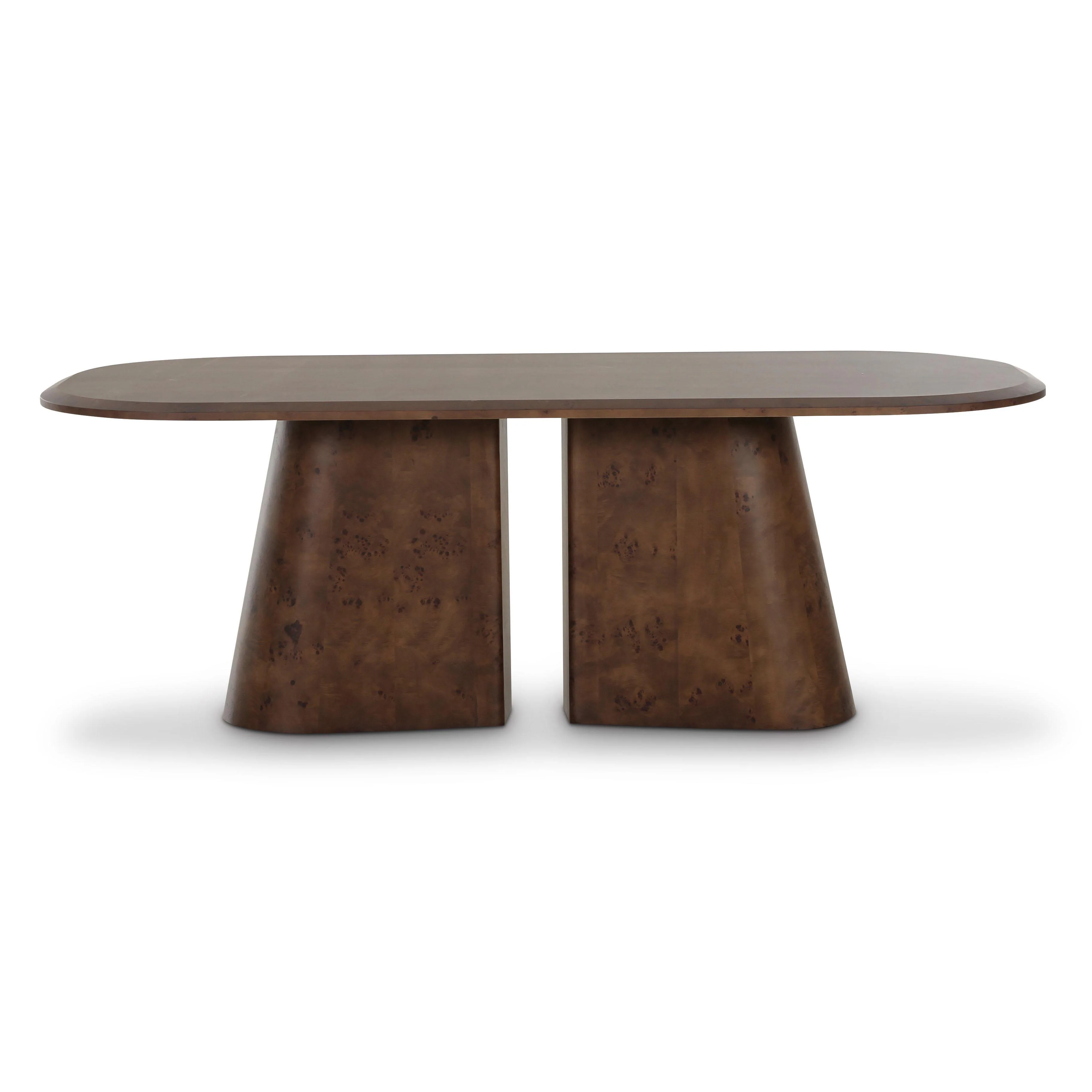 Gladyss Brown Burl Oval 87" Dining Table 1 Gladyss Brown Burl Oval 87" Dining Table