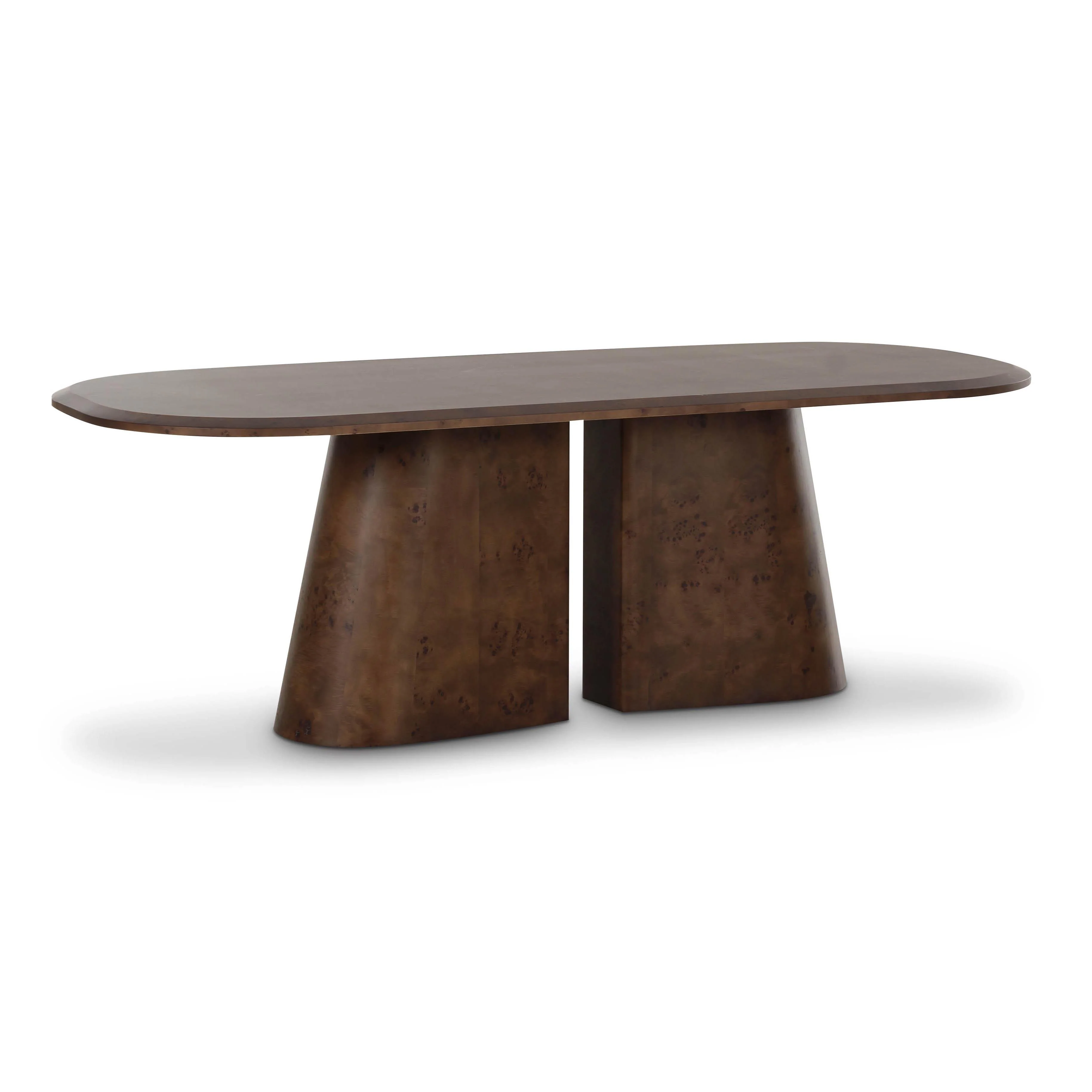 Gladyss Brown Burl Oval 87" Dining Table 10 Gladyss Brown Burl Oval 87" Dining Table