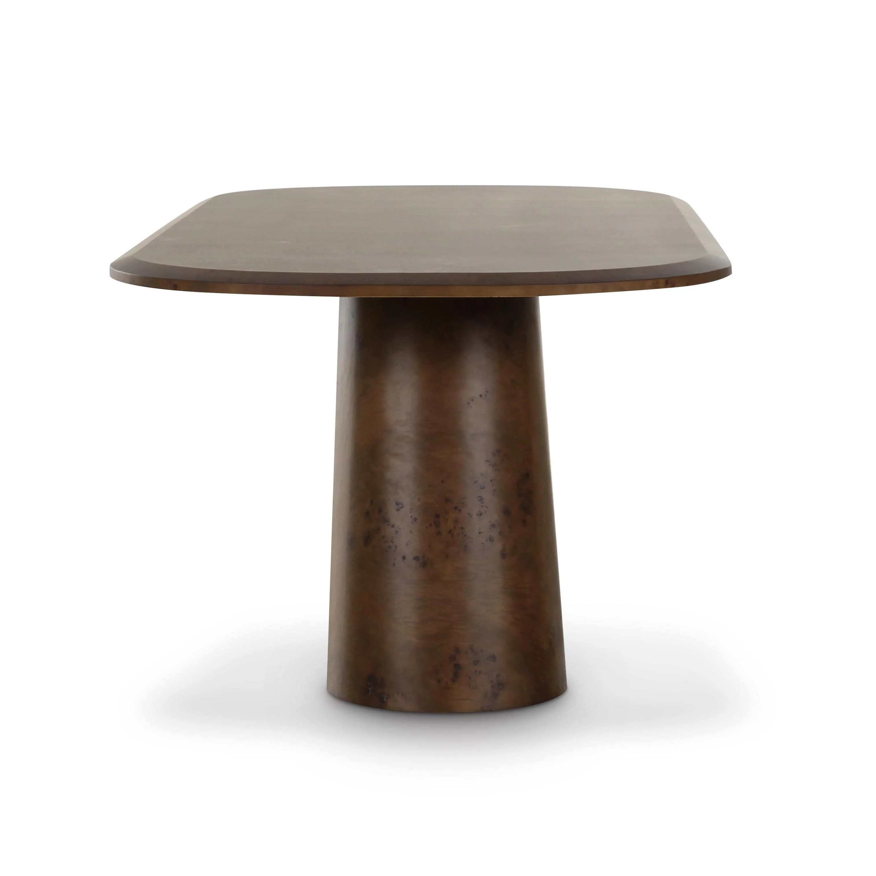 Gladyss Brown Burl Oval 87" Dining Table 11 Gladyss Brown Burl Oval 87" Dining Table