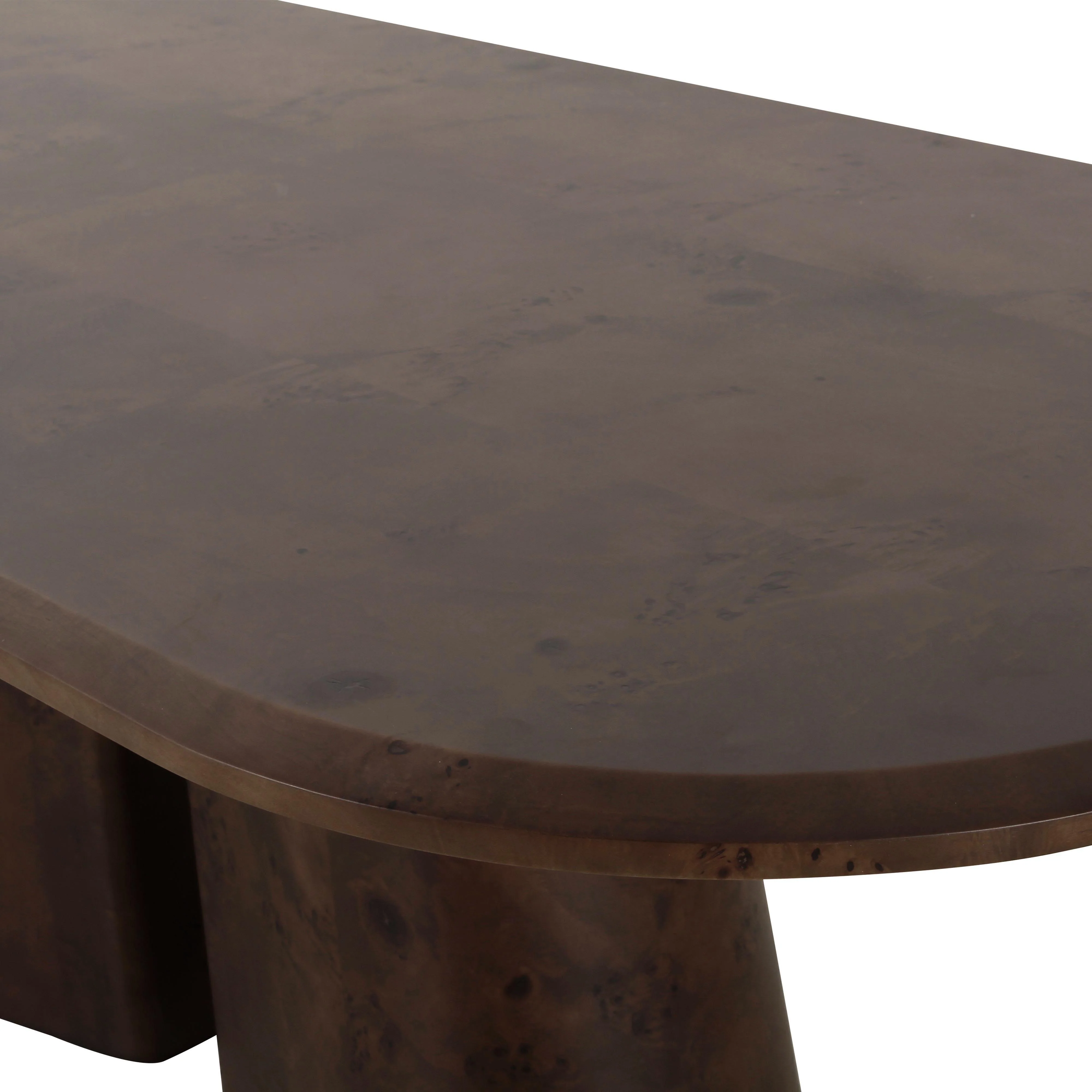Gladyss Brown Burl Oval 87" Dining Table 13 Gladyss Brown Burl Oval 87" Dining Table