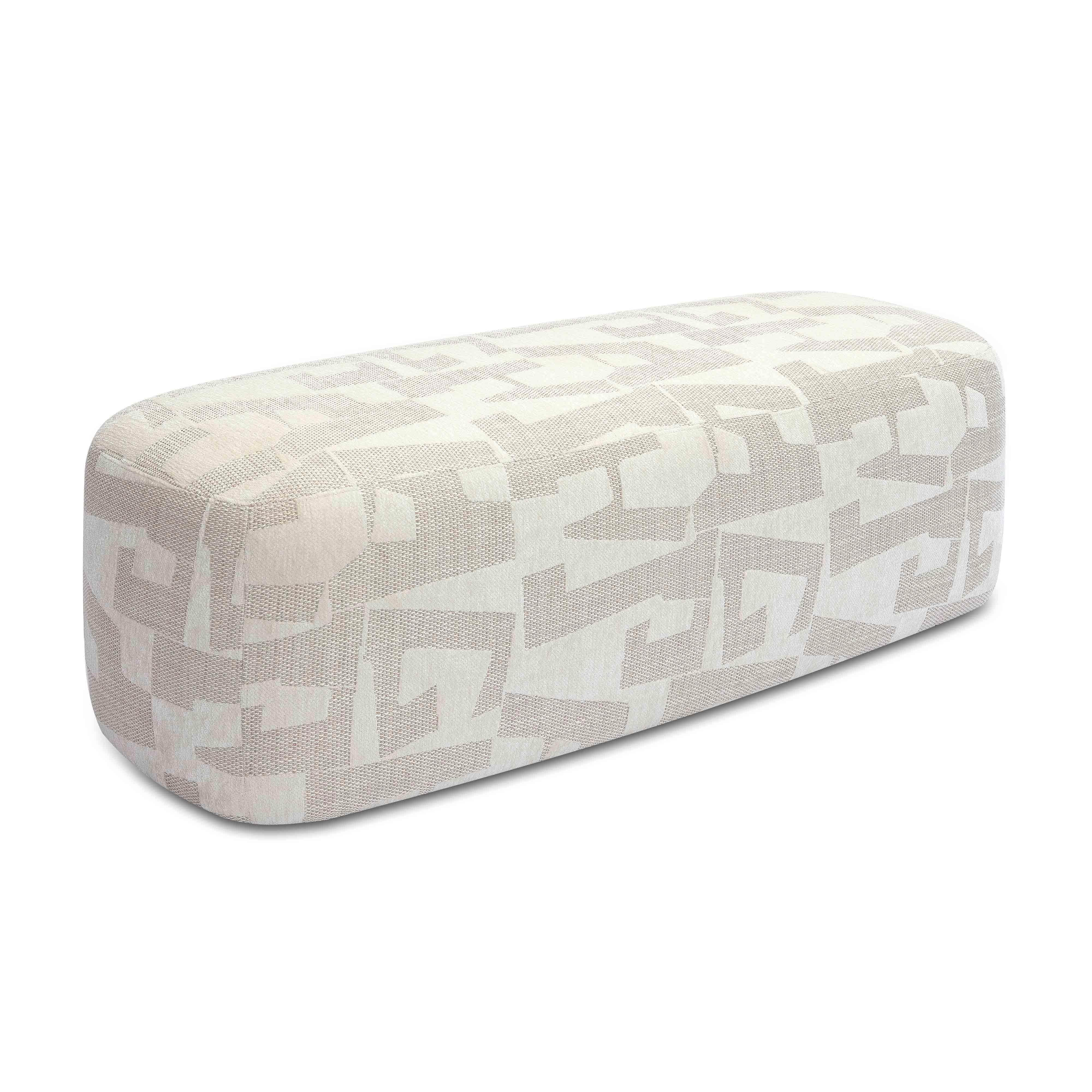 Graceland Cream Jacquard Bench 1 Graceland Cream Jacquard Bench