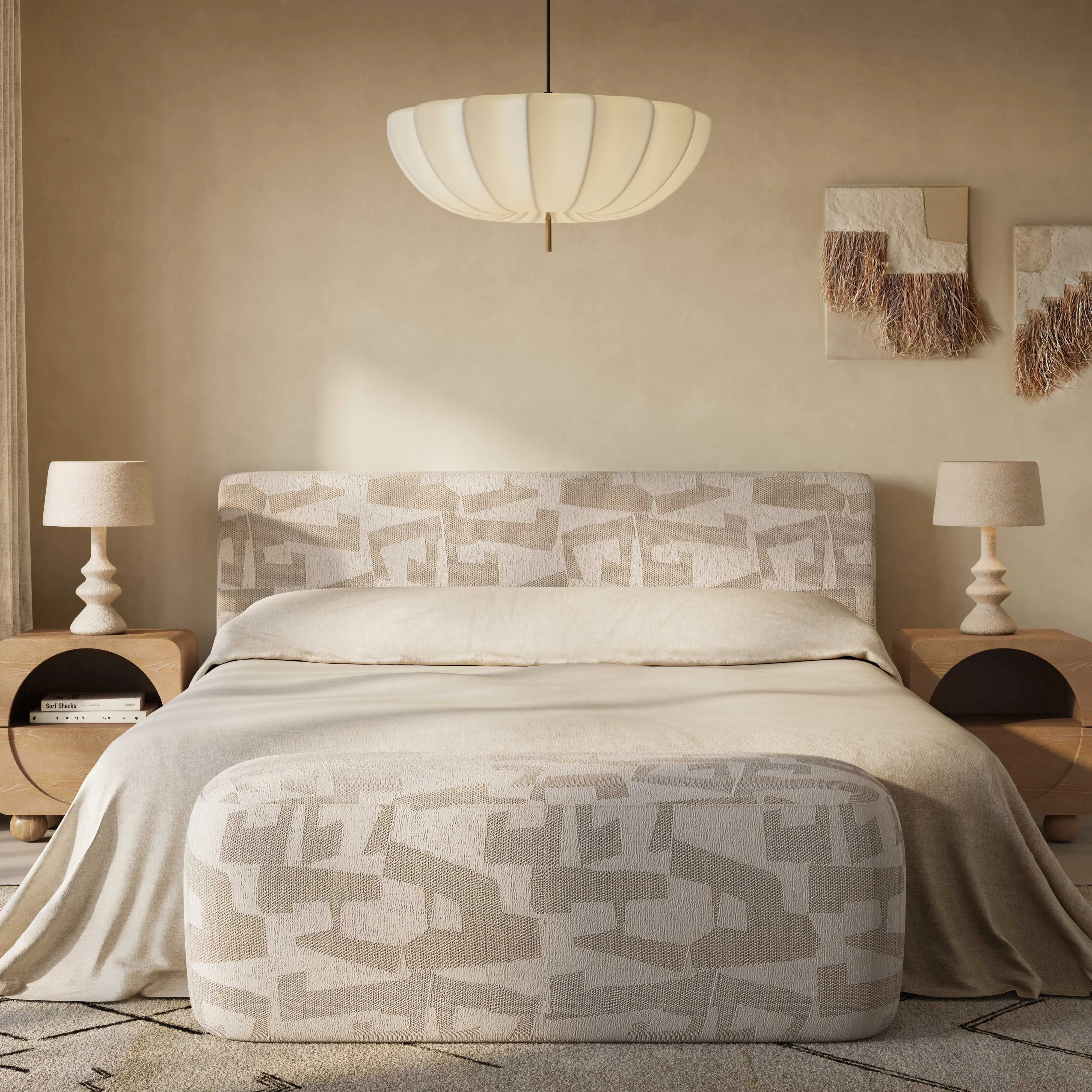 Graceland Cream Jacquard Bench 9 Graceland Cream Jacquard Bench