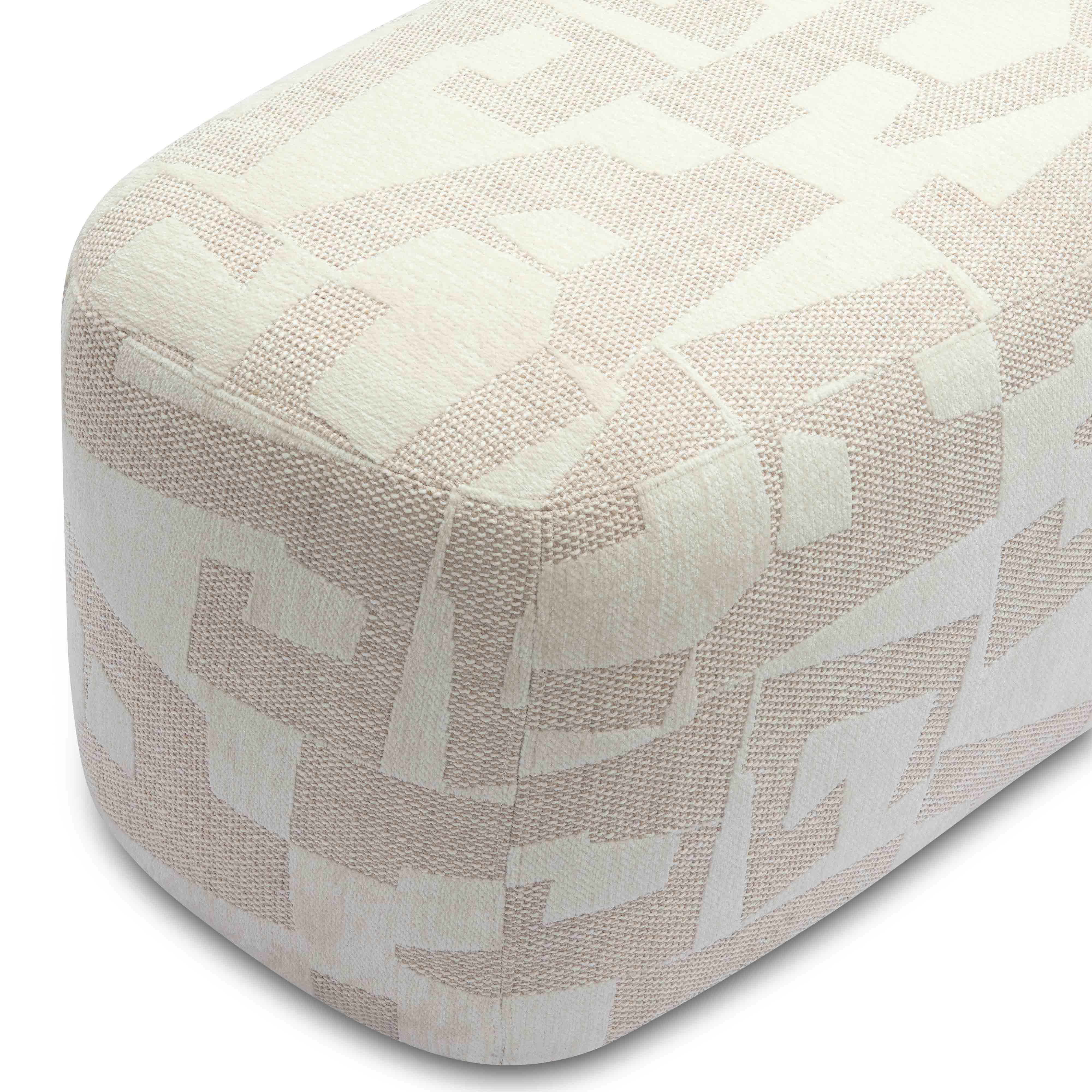 Graceland Cream Jacquard Bench 12 Graceland Cream Jacquard Bench