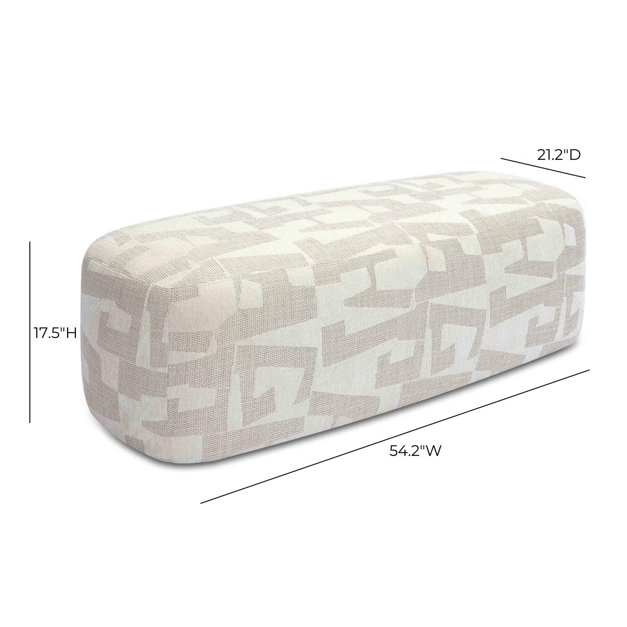 Graceland Cream Jacquard Bench 13 Graceland Cream Jacquard Bench