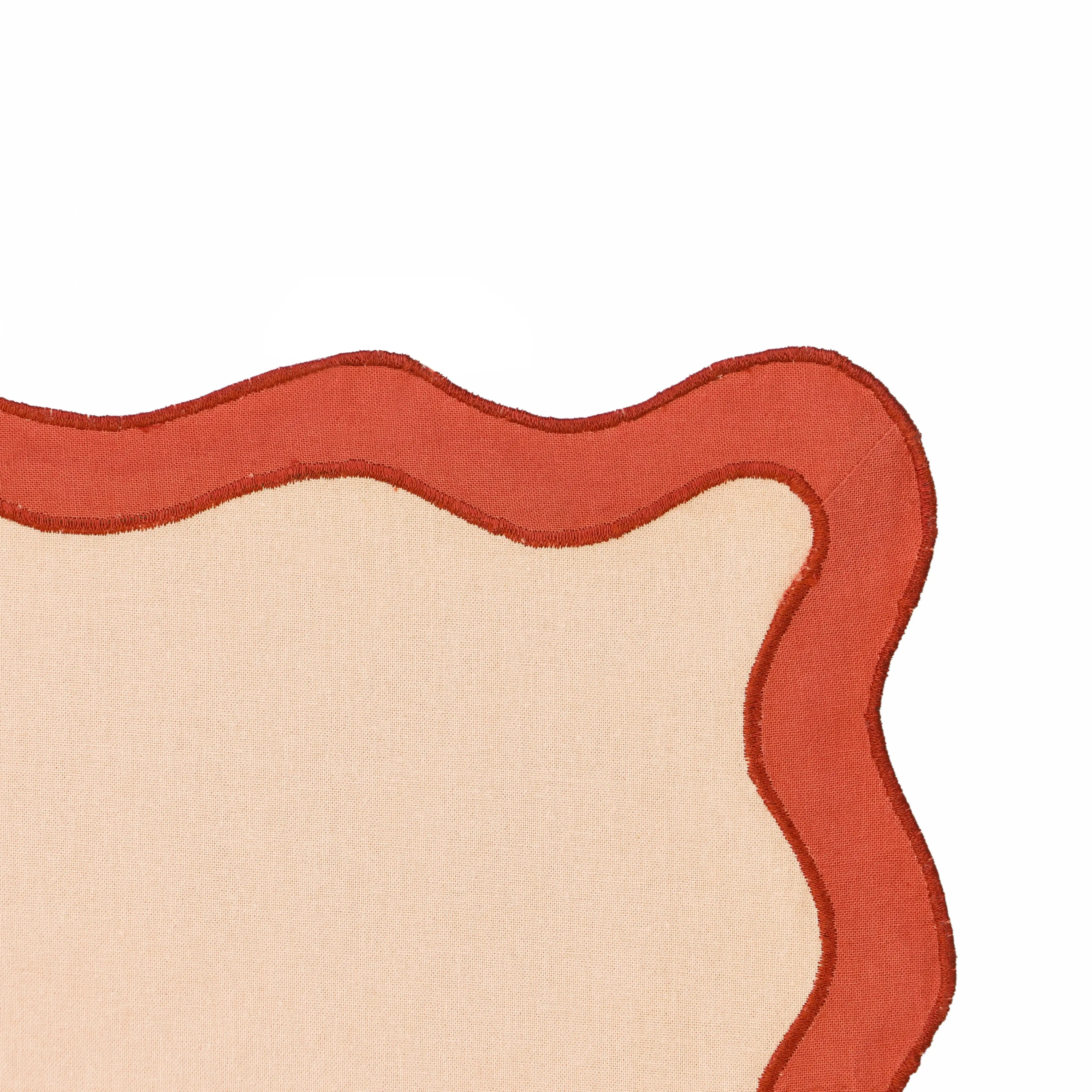 Scalloped Edge Cotton Placemat - Set of 4 19 Scalloped Edge Cotton Placemat - Set of 4