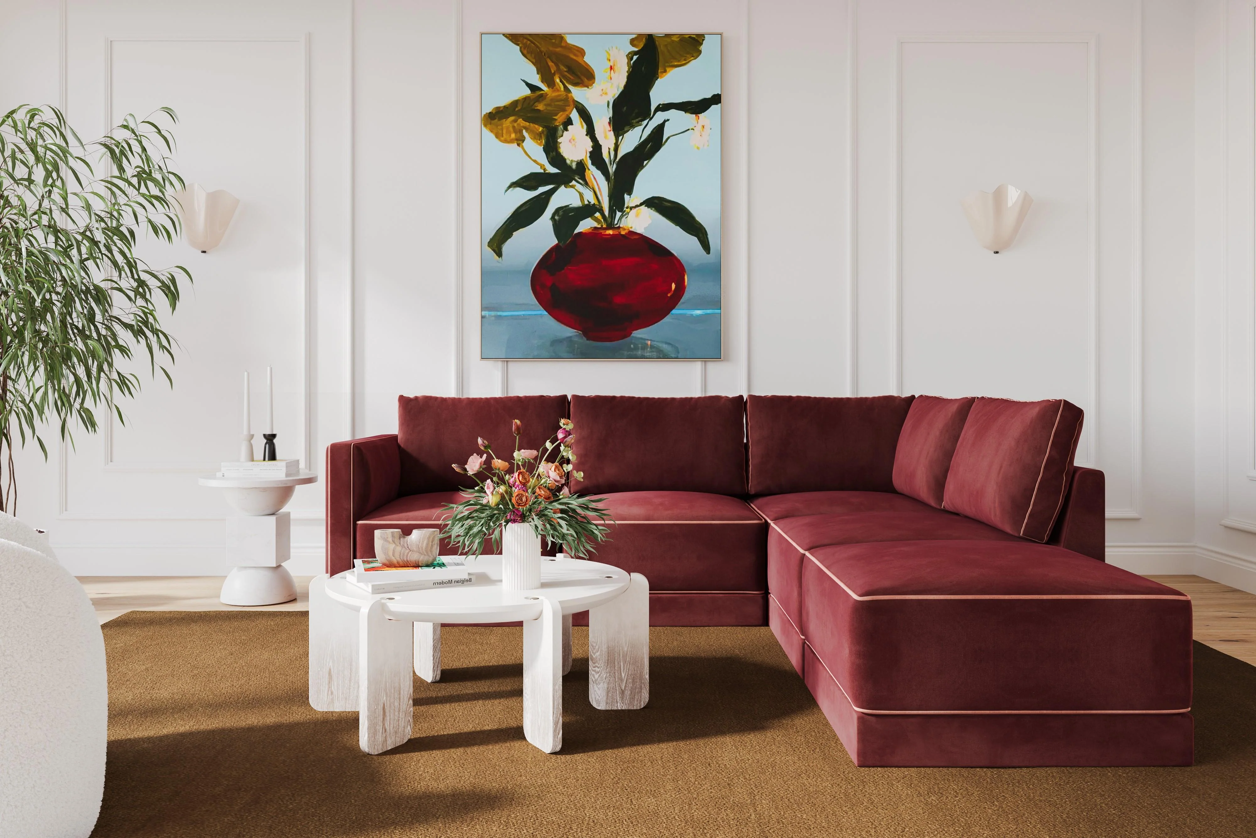 Willow Velvet Modular RAF Sectional 12 Willow Velvet Modular RAF Sectional