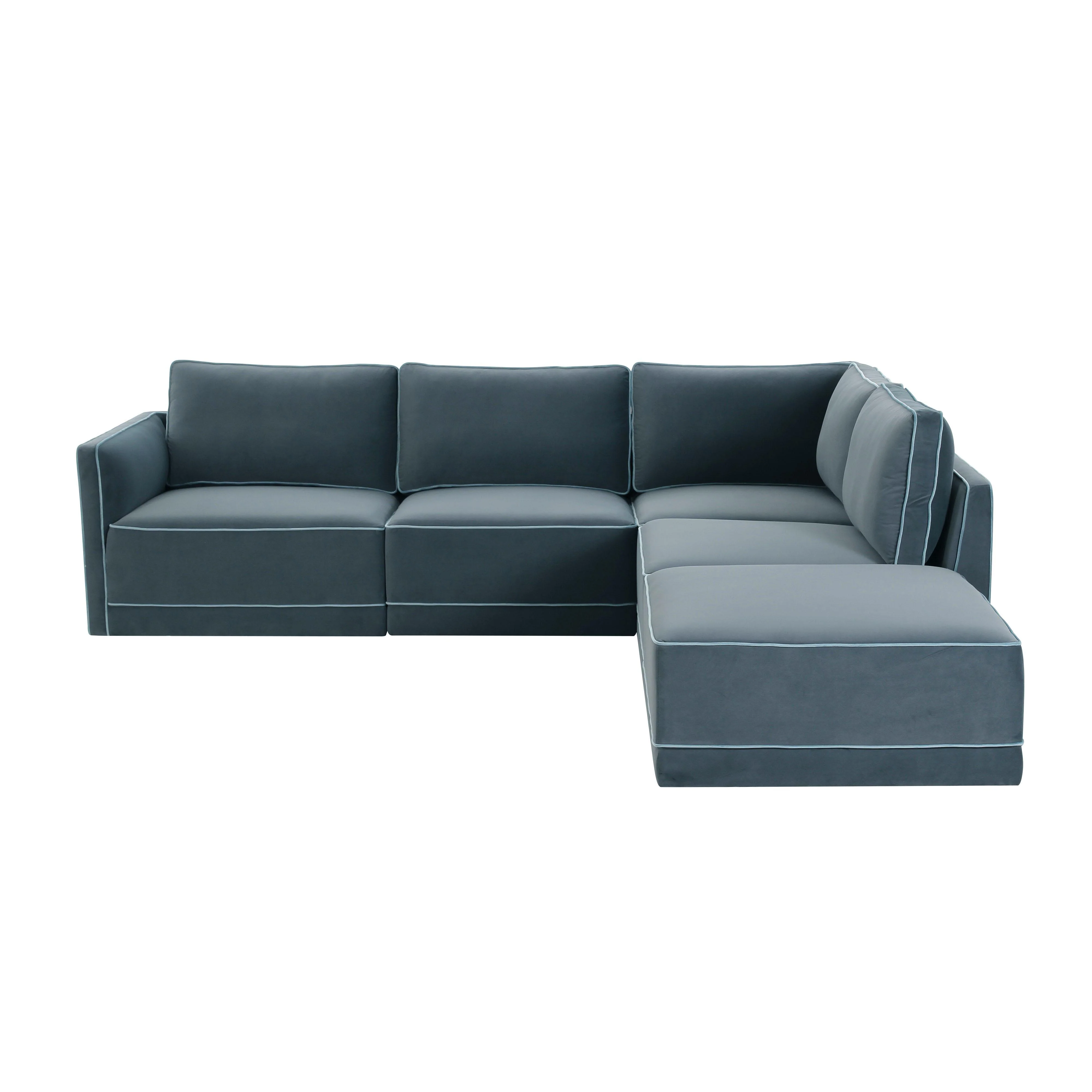 Willow Velvet Modular RAF Sectional 16 Willow Velvet Modular RAF Sectional