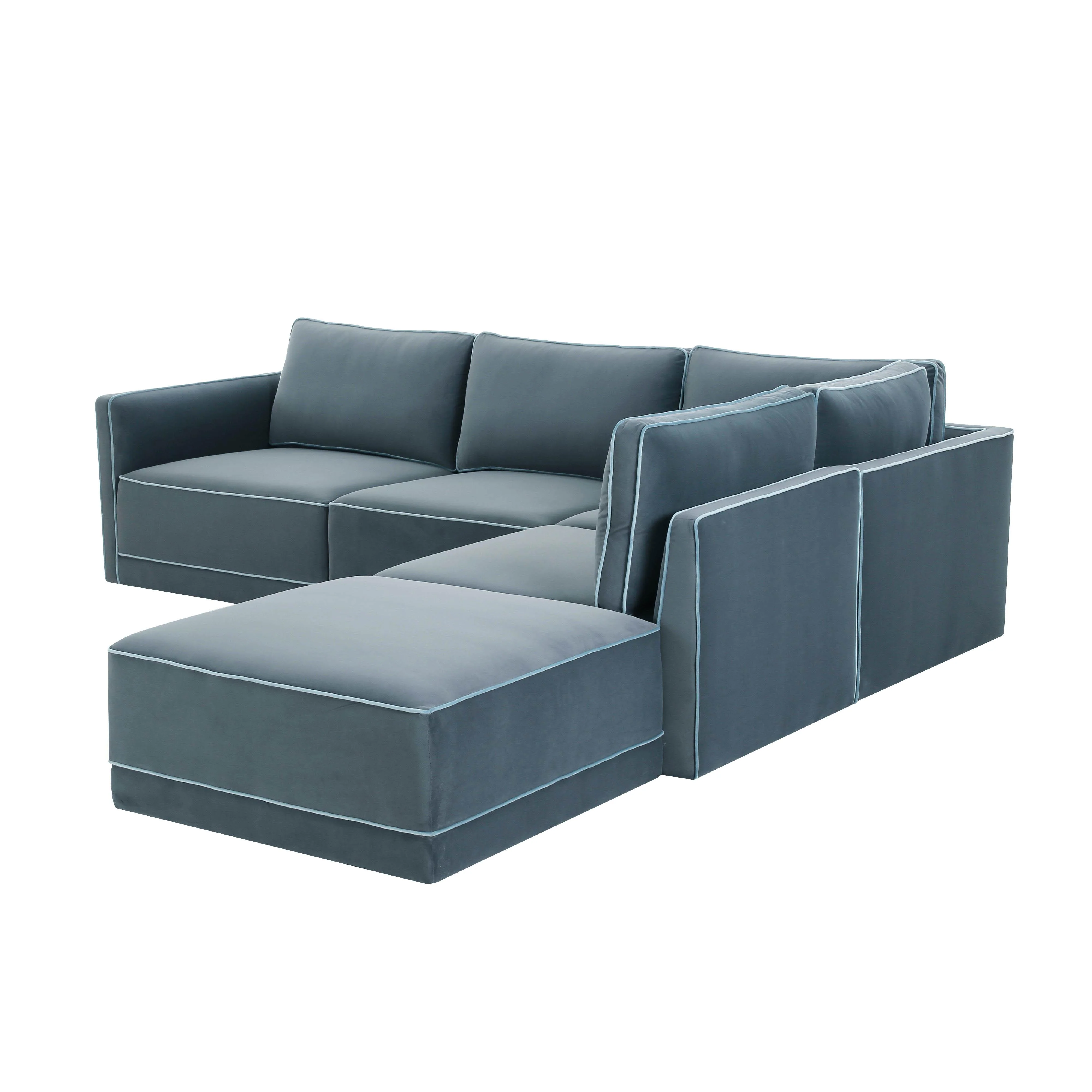 Willow Velvet Modular RAF Sectional 18 Willow Velvet Modular RAF Sectional